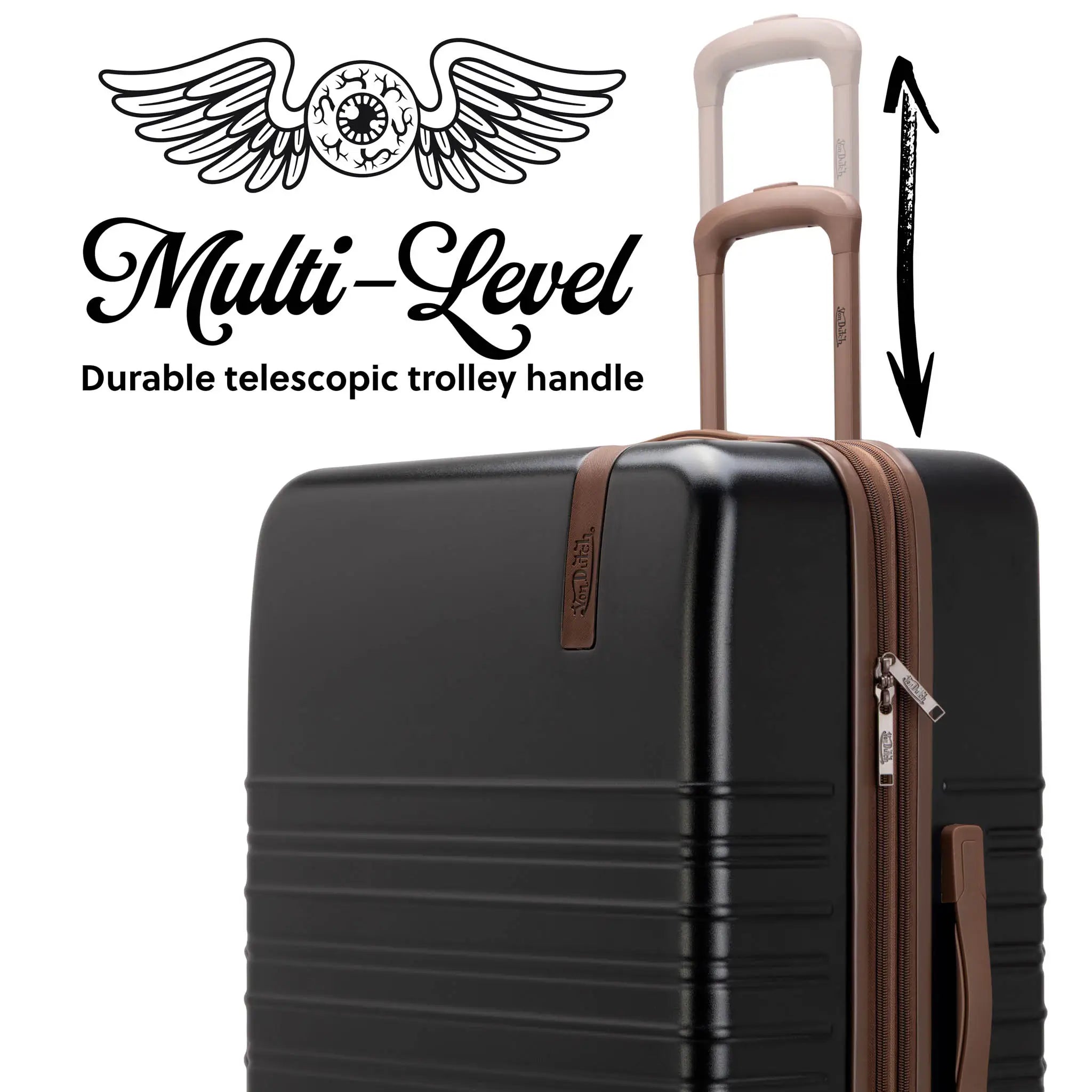 Retro Trek 3-Piece Expandable Hardside Spinner Luggage Set - URBANPICK FASHION