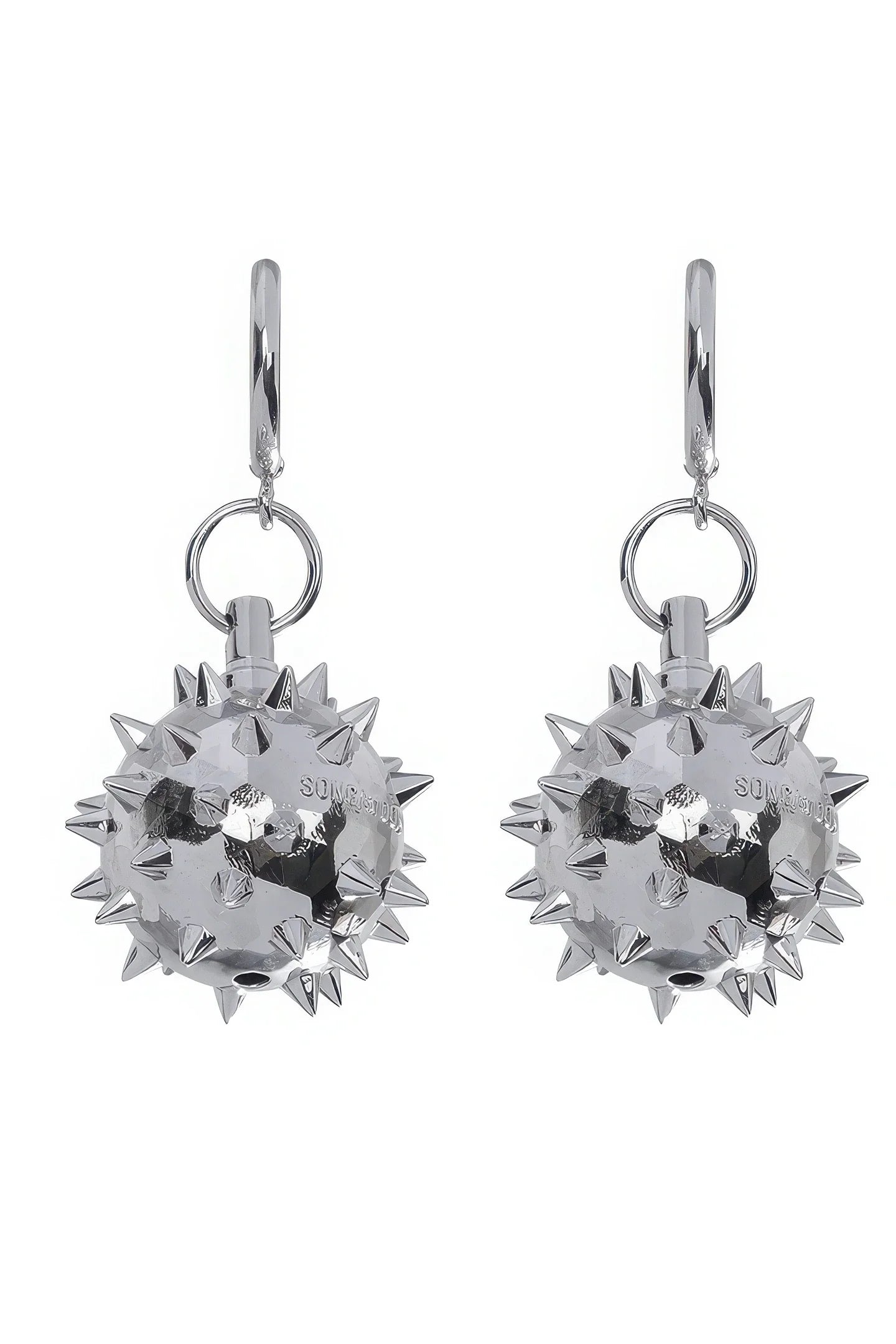 Warrior Chain Ball Earrings – Edgy & Unisex Statement Piece (Pair) - URBANPICK FASHION