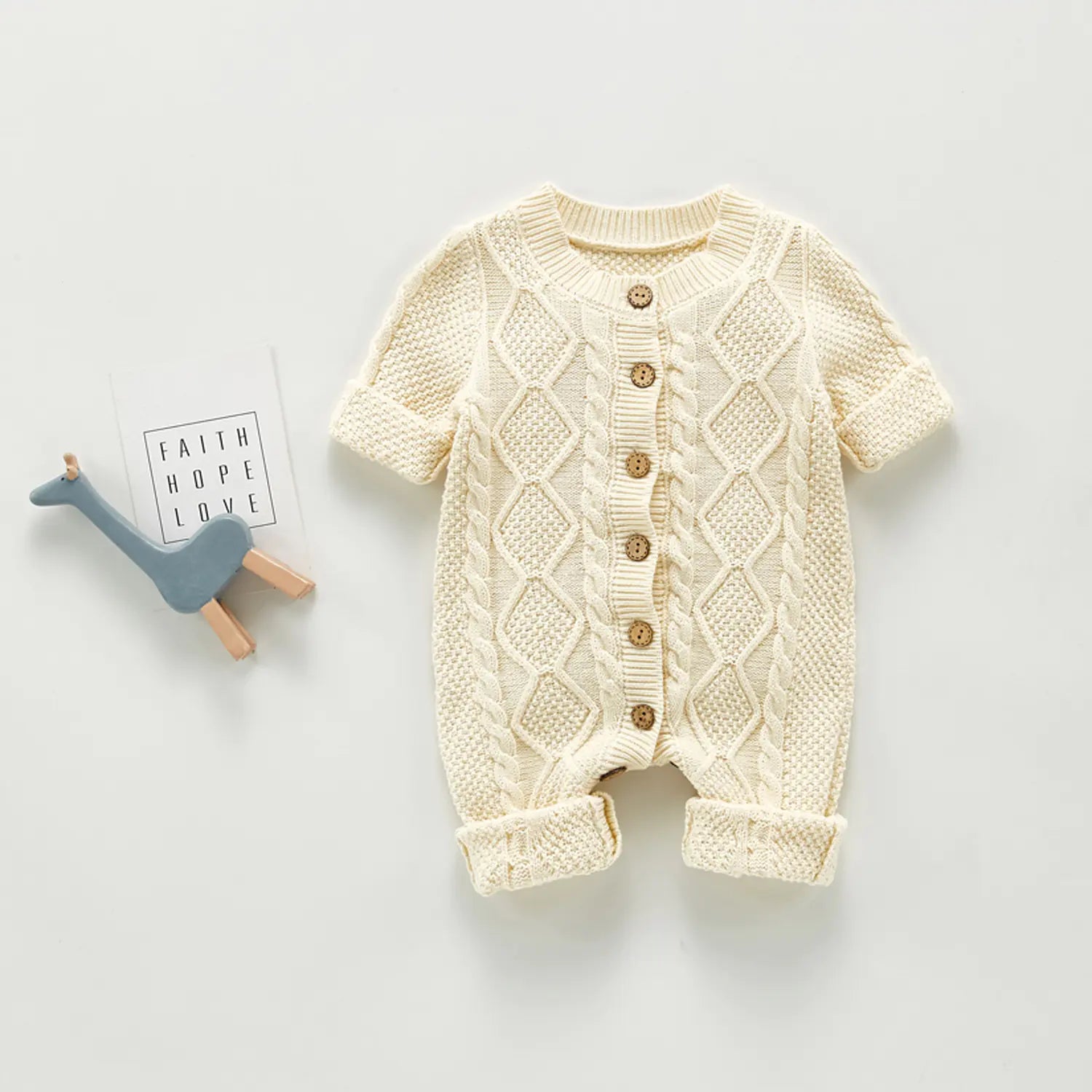 Cotton Knitted Long Sleeve Baby Romper for Boys and Girls - URBANPICK FASHION