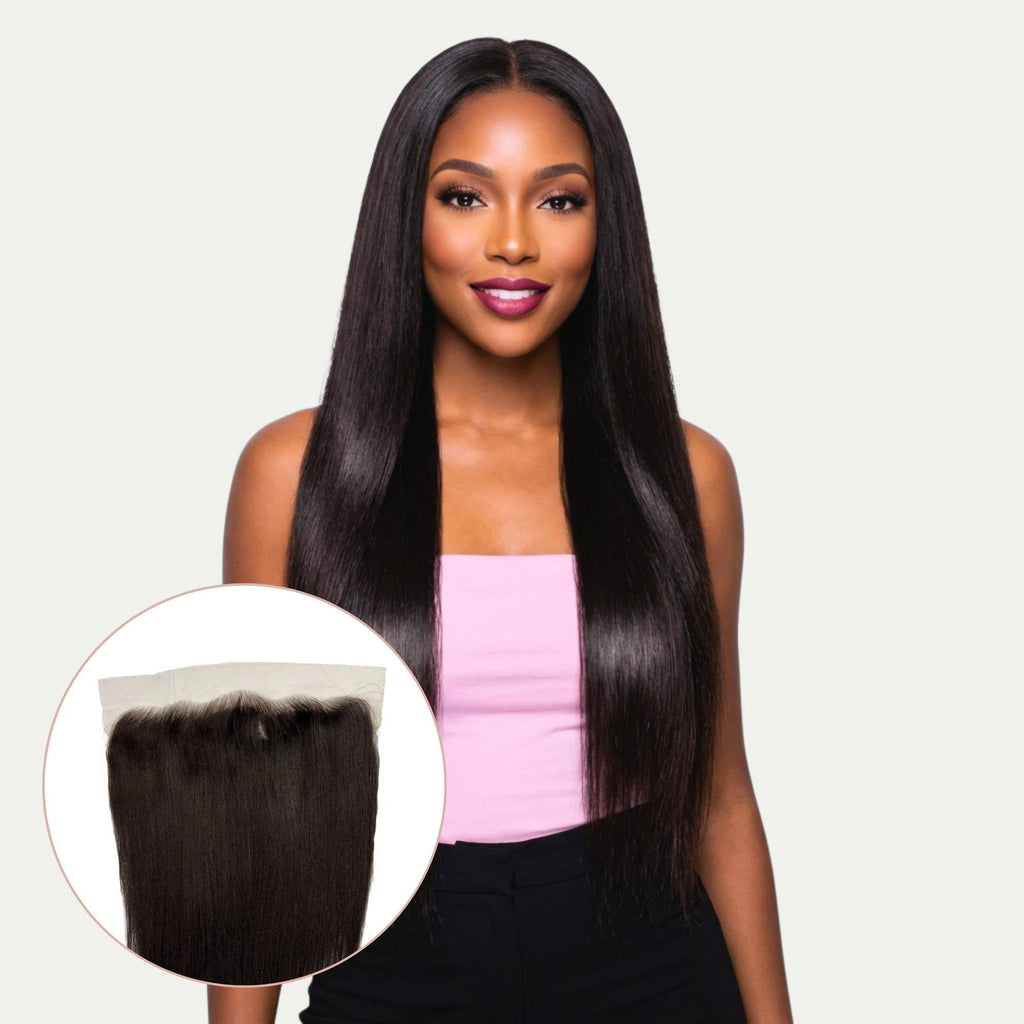 Yaki Straight 13x6 HD Lace Human Hair Frontal - URBANPICK FASHION