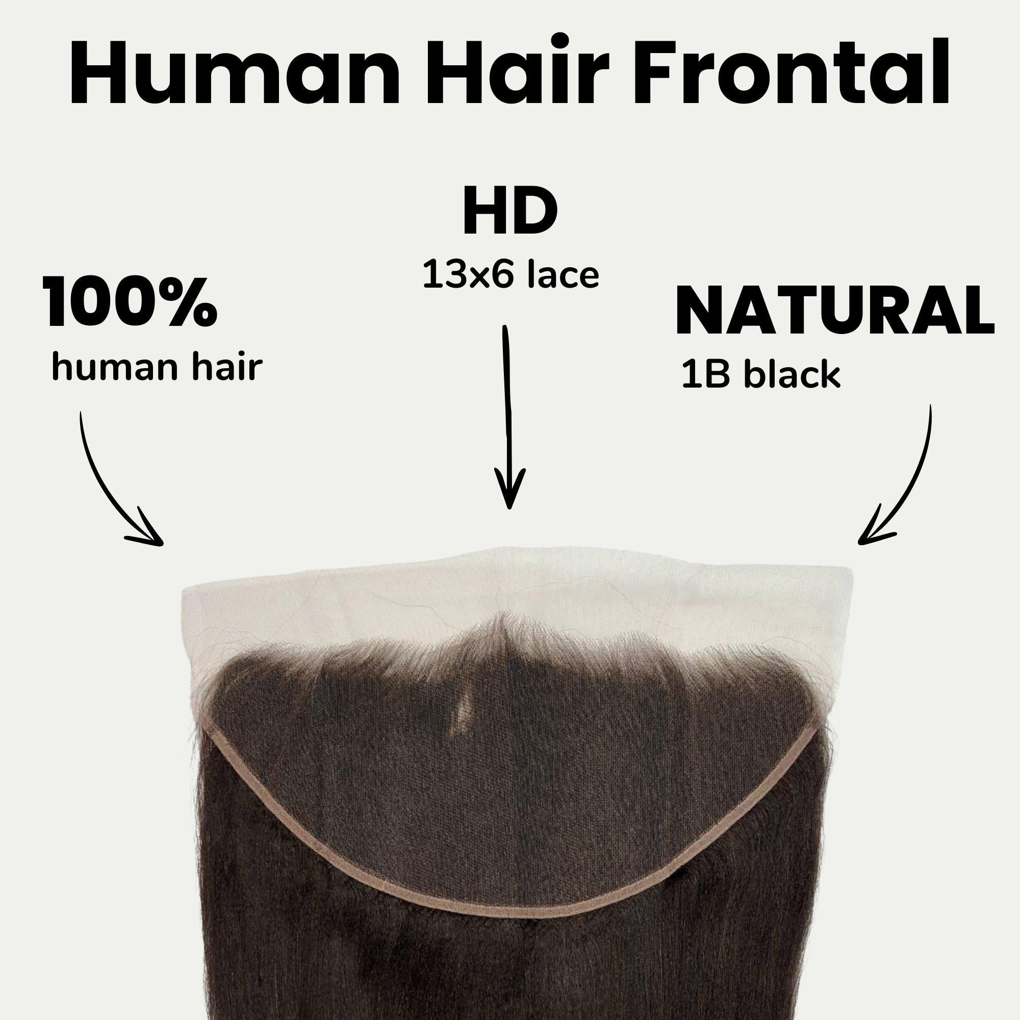 Yaki Straight 13x6 HD Lace Human Hair Frontal - URBANPICK FASHION