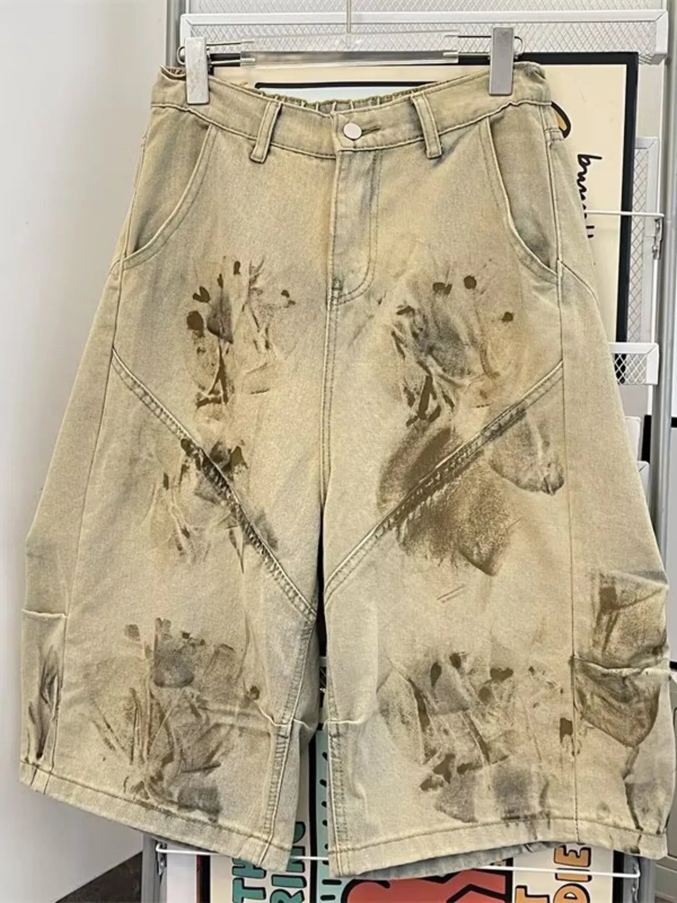 Men's Plus Size Vintage Wash Denim Shorts - URBANPICK FASHION