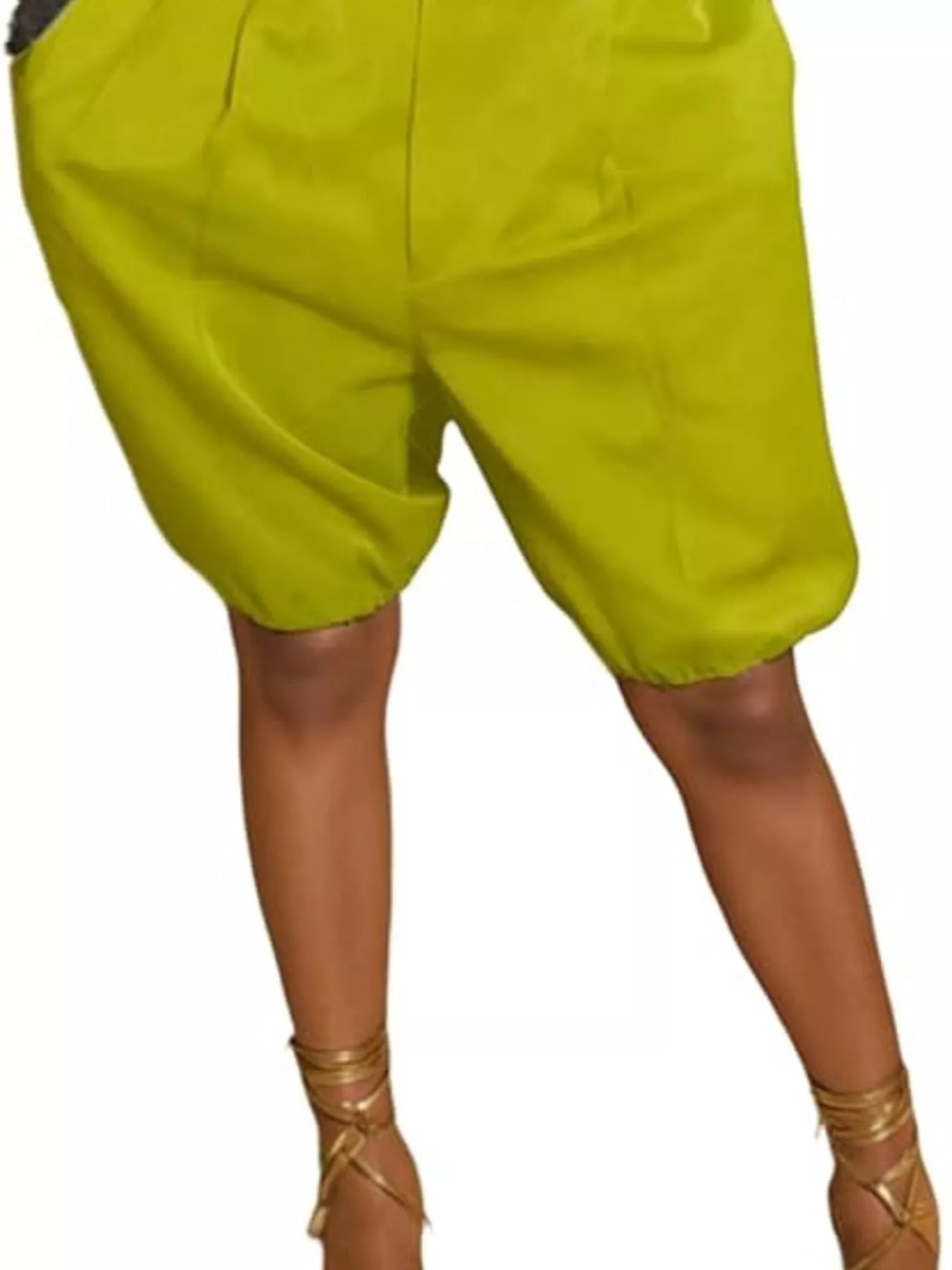Pleated Detail High Waist Shorts - URBANPICK FASHION