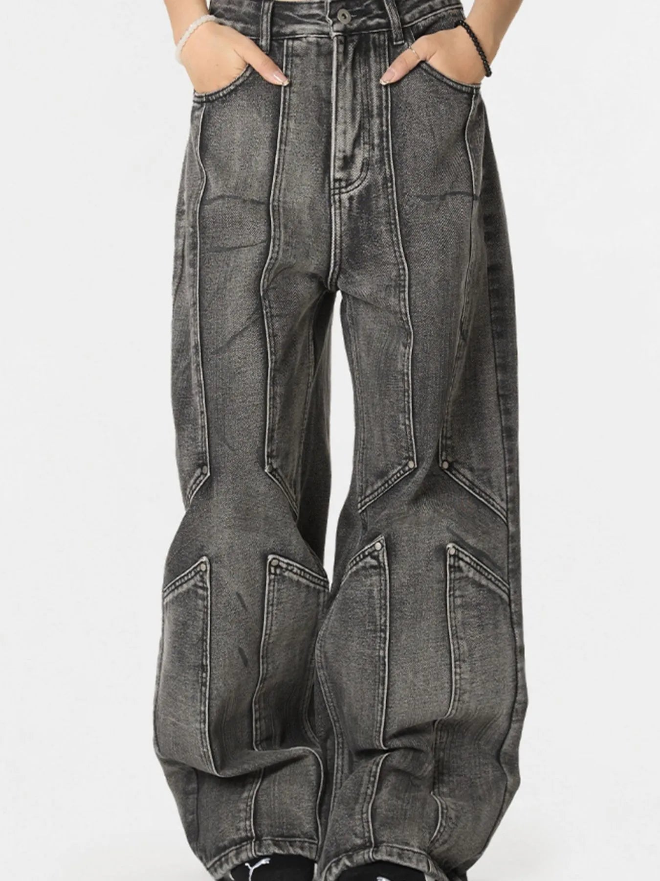 Men's Wide-Leg Jeans - URBANPICK FASHION