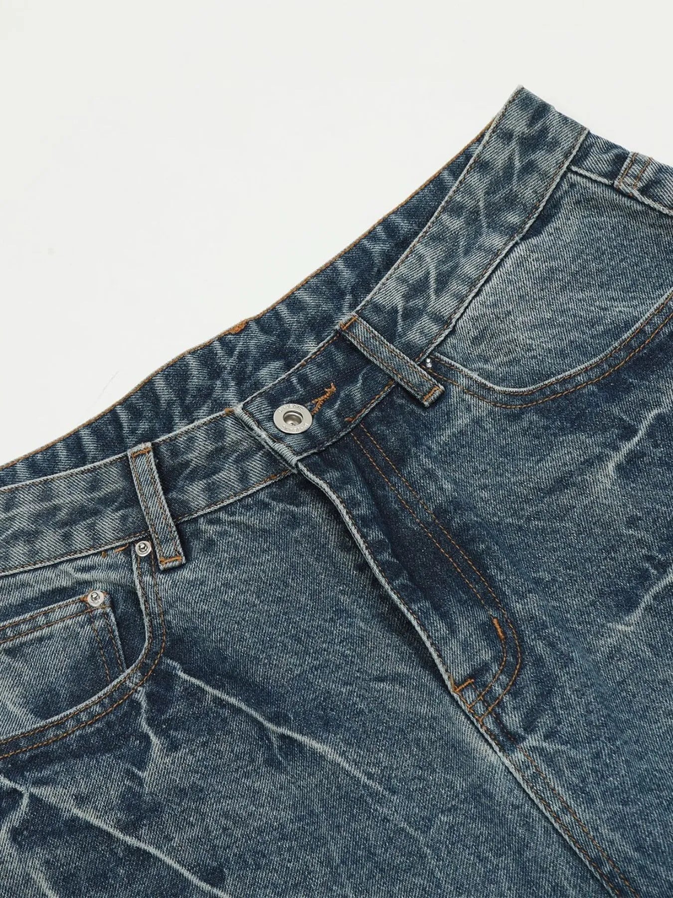 Men's Wash Wide-Leg Denim Shorts - URBANPICK FASHION