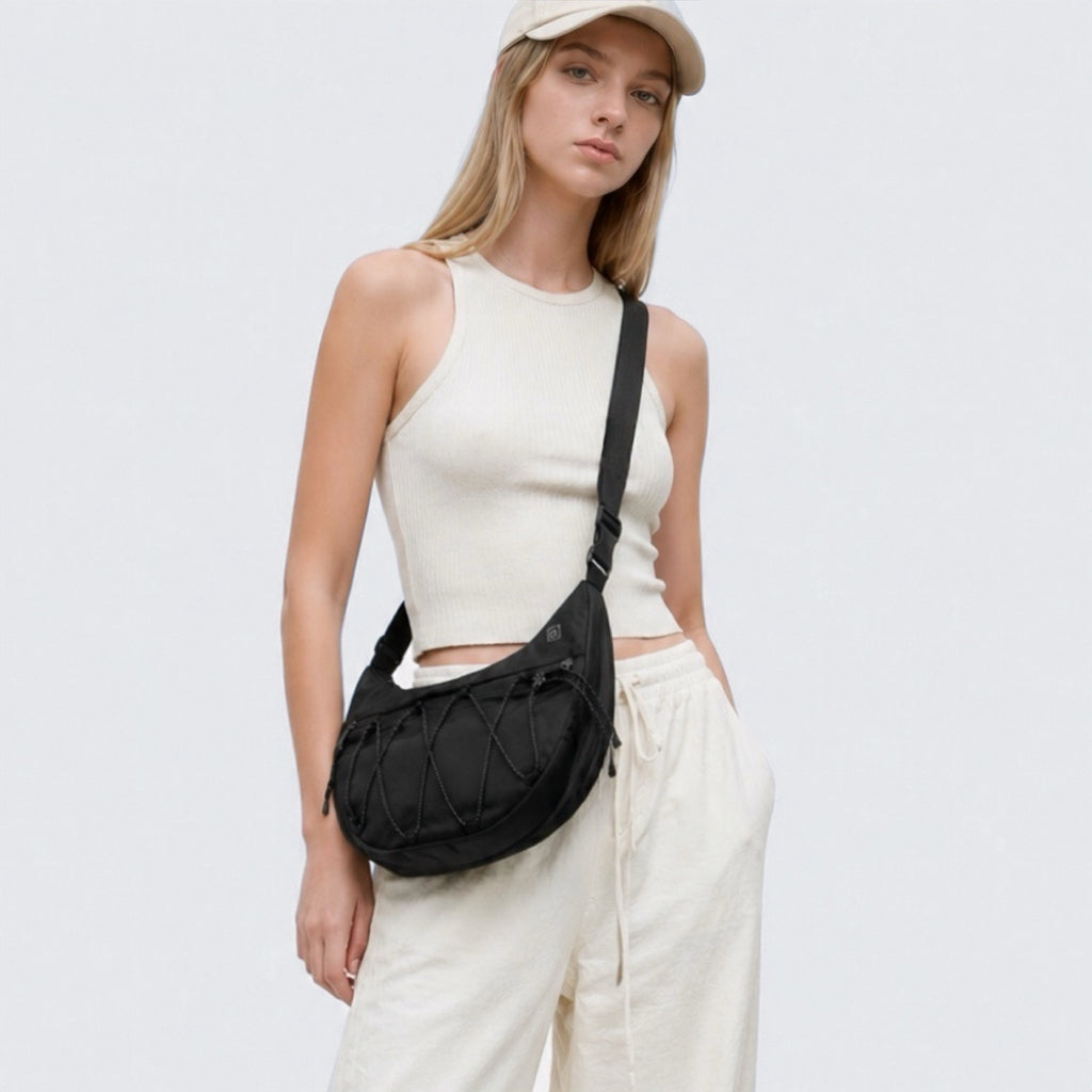 Airy Nylon Crescent Sling Bag - URBANPICK FASHION