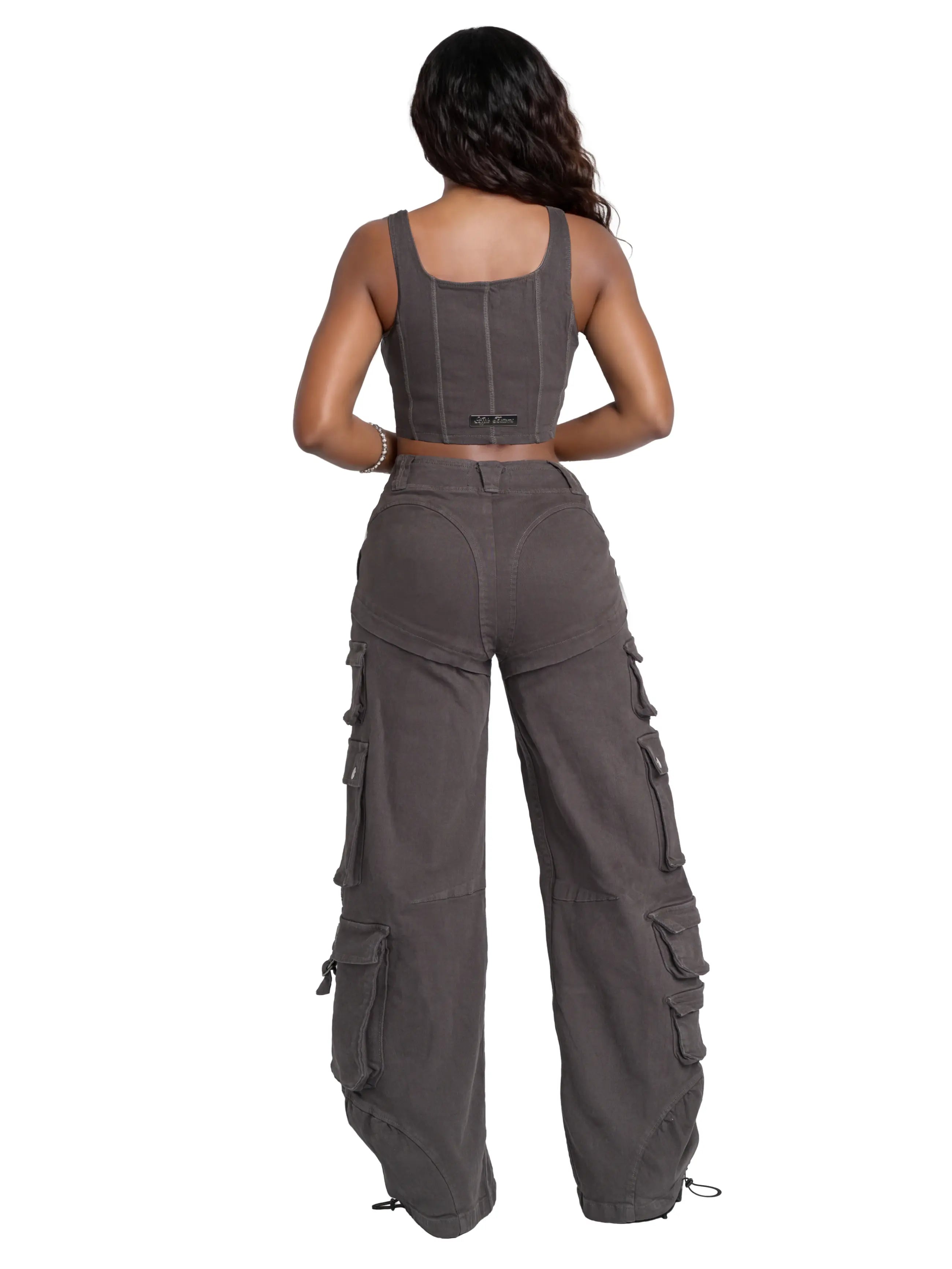 Low-Rise Twill Cargo Pant - URBANPICK FASHION