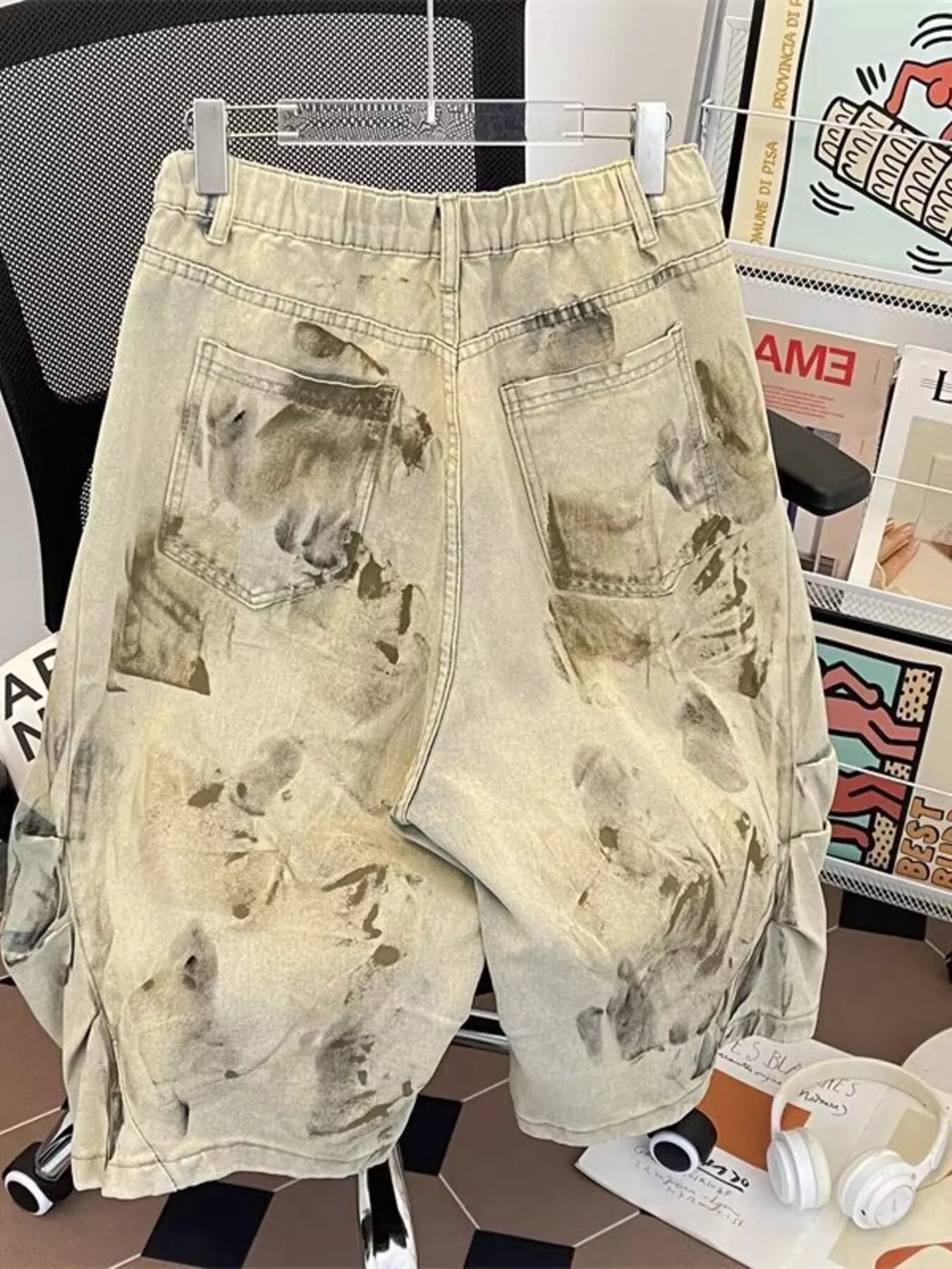 Men's Plus Size Vintage Wash Denim Shorts - URBANPICK FASHION