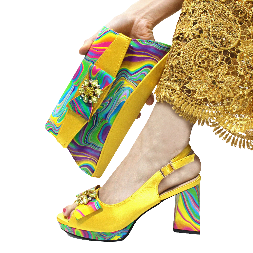 Ladies Shoes With Matching Bag Set- ED101