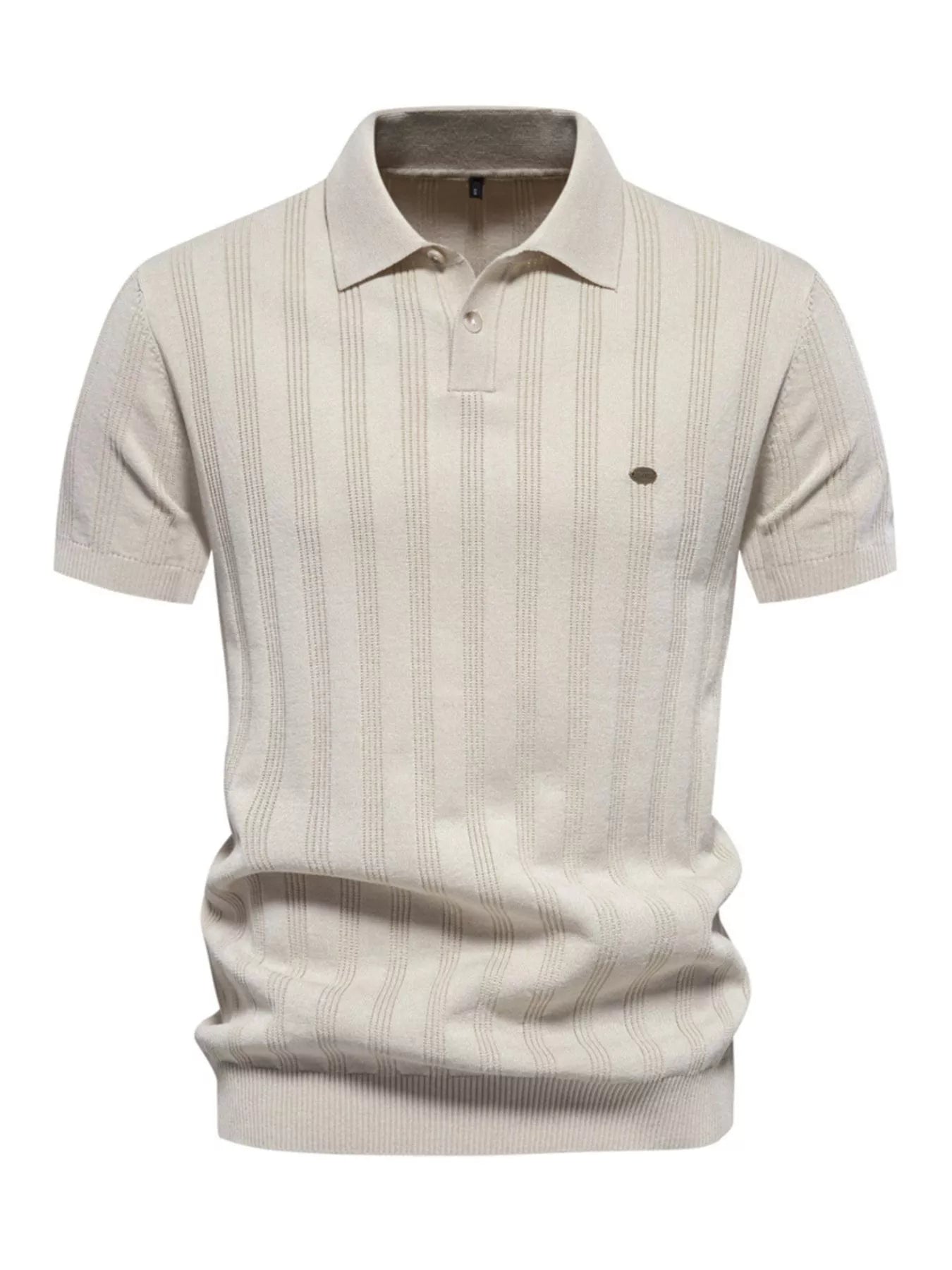 Men's Short Sleeve Knit Polo - URBANPICK FASHION