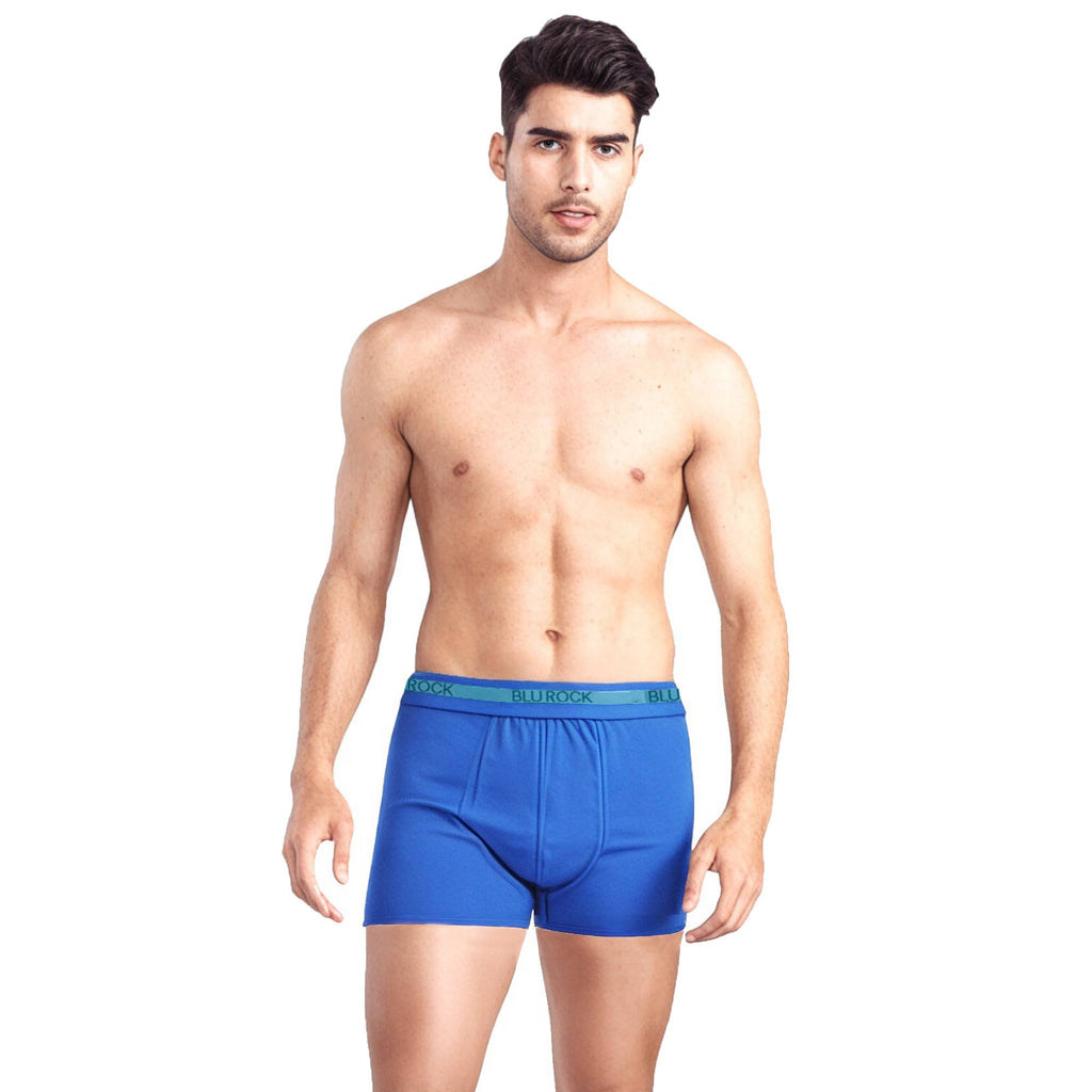 Blu Rock  Men's Stretch Cotton Boxer Briefs (3 Pack): White / MEDIUM-3PCS