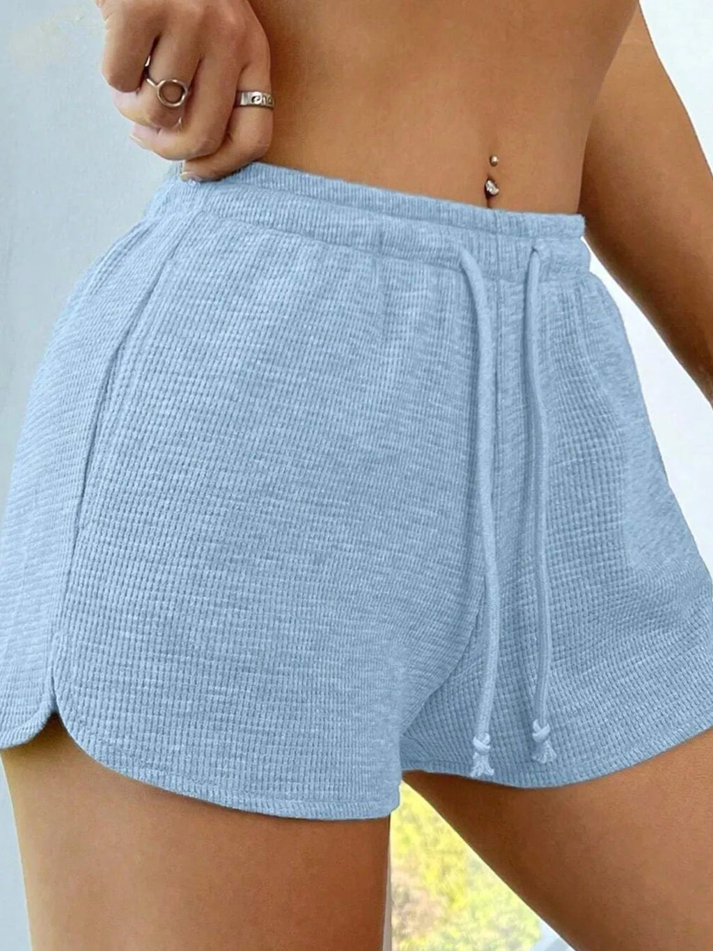 Drawstring Shorts with Pockets - URBANPICK FASHION