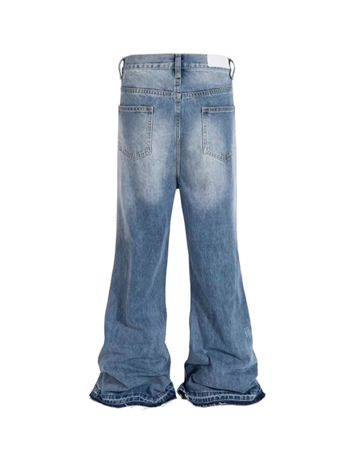 Men's Full Size Distressed Wide Leg Jeans Plus Size - URBANPICK FASHION