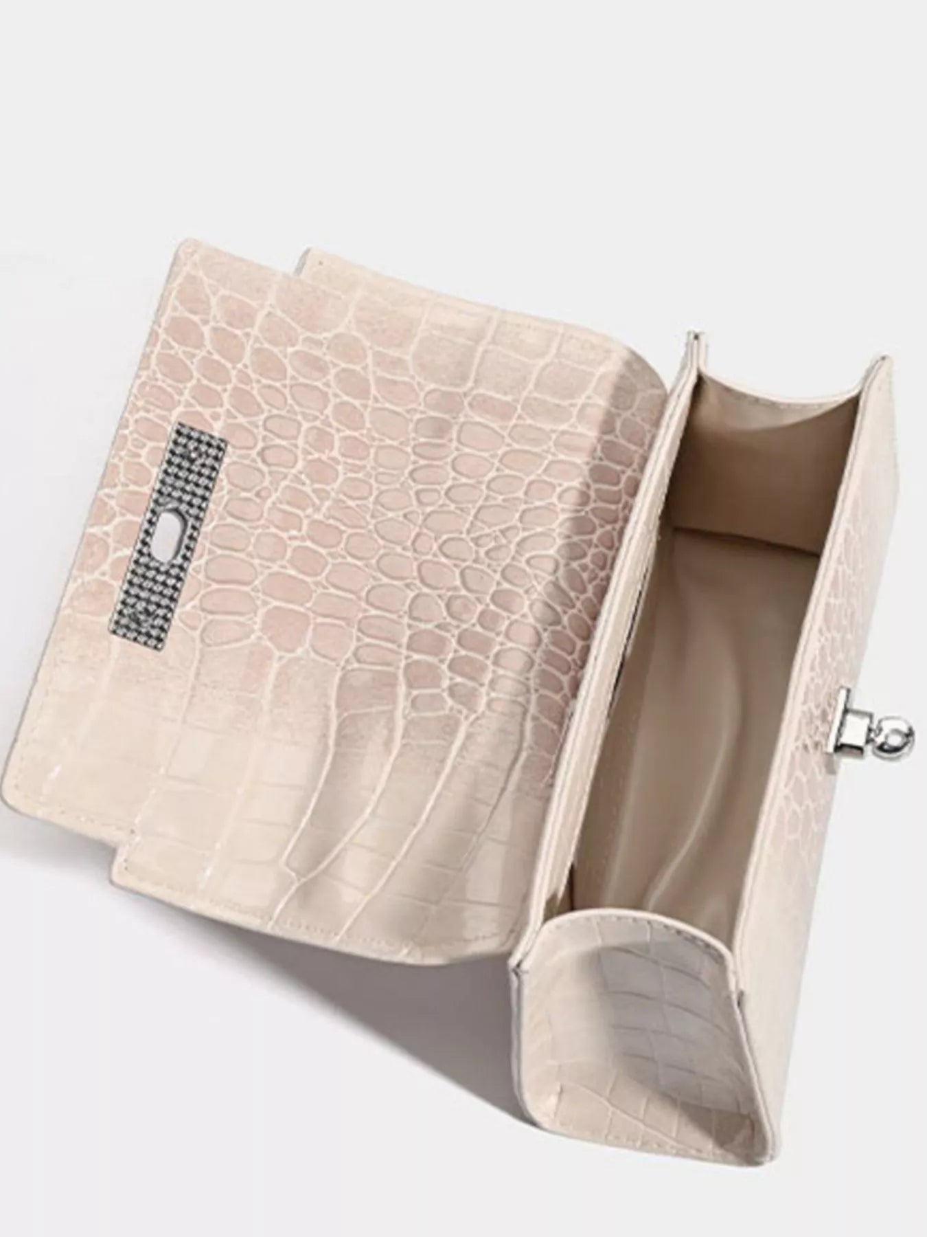 Croc-Embossed Top Handle Handbag - URBANPICK FASHION