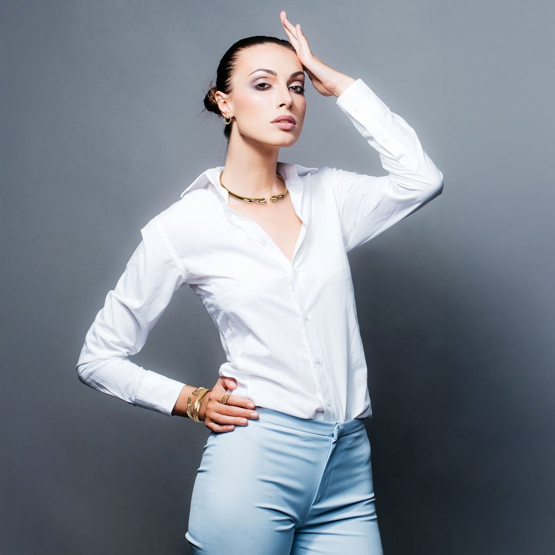 Cavallo - Horse Hoof Neck Cuff in Silver - URBANPICK FASHION