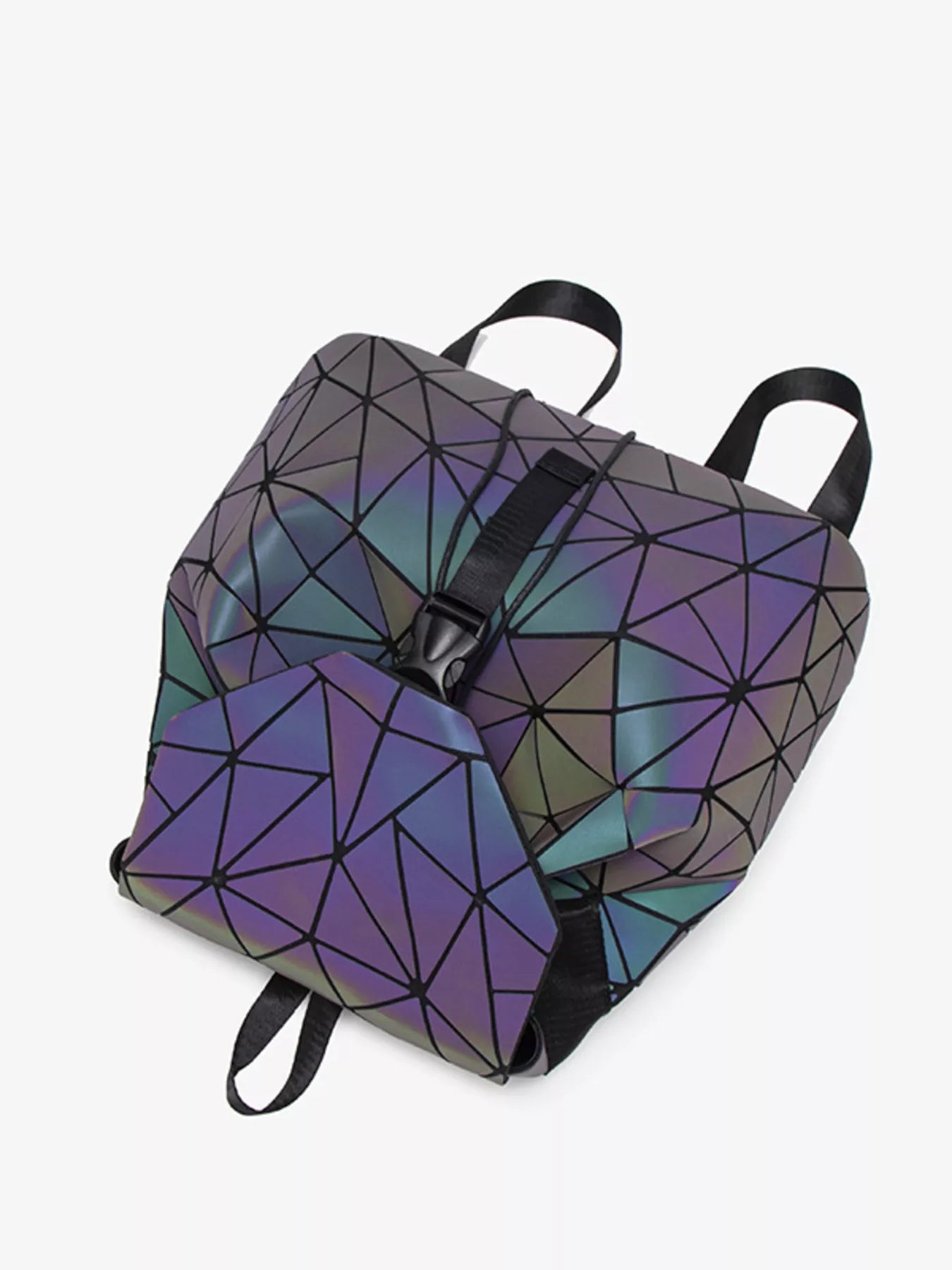 Geometric Buckle Backpack Bag - URBANPICK FASHION