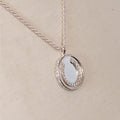 Chauncy Pave Equestrian Horseshoe Necklace in Silver - URBANPICK FASHION
