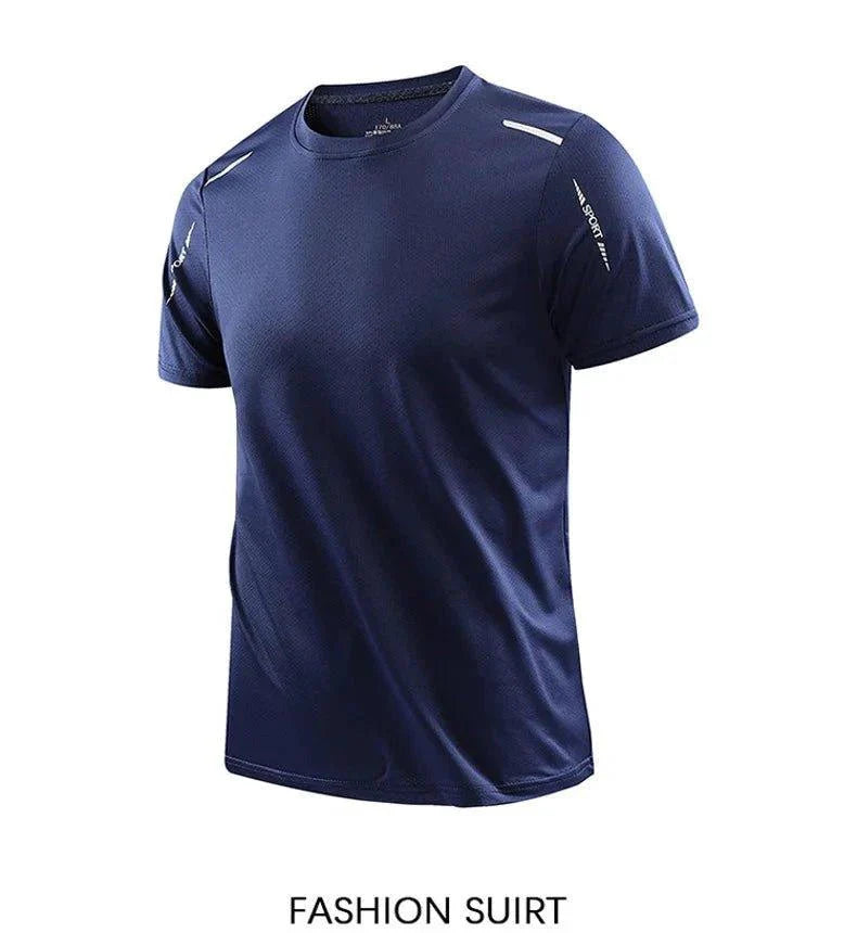 CHRLCK Men's Quick Dry Running T Shirt Size M Breathable Outdoor Sports Tee Hiking Fishing Summer Essentials - URBANPICK FASHION