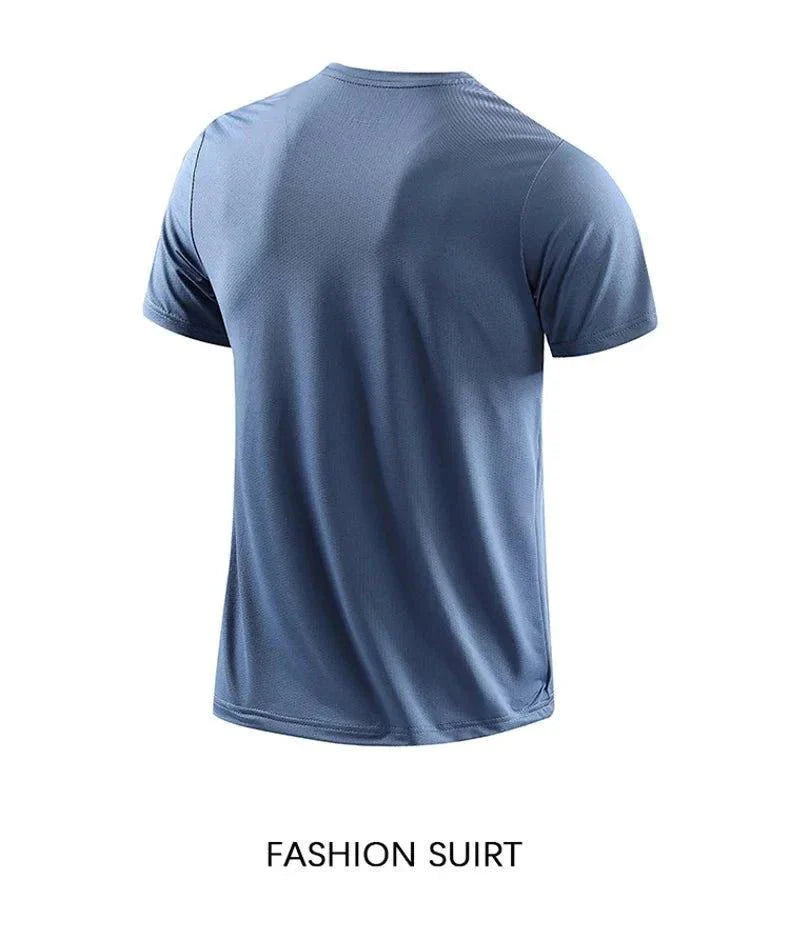 CHRLCK Men's Quick Dry Running T Shirt Size M Breathable Outdoor Sports Tee Hiking Fishing Summer Essentials - URBANPICK FASHION
