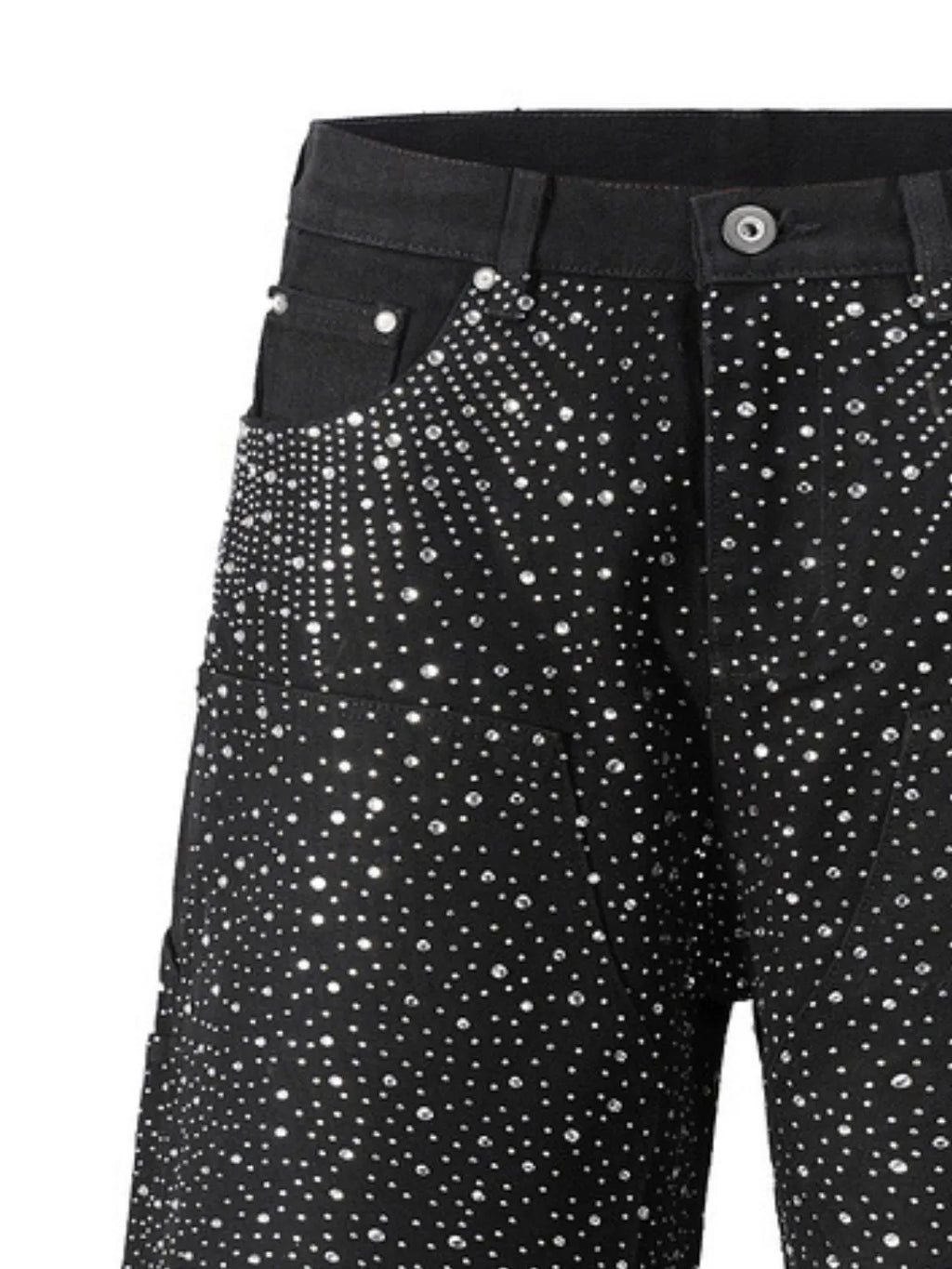 Men's Rhinestone Shorts with Pockets - URBANPICK FASHION
