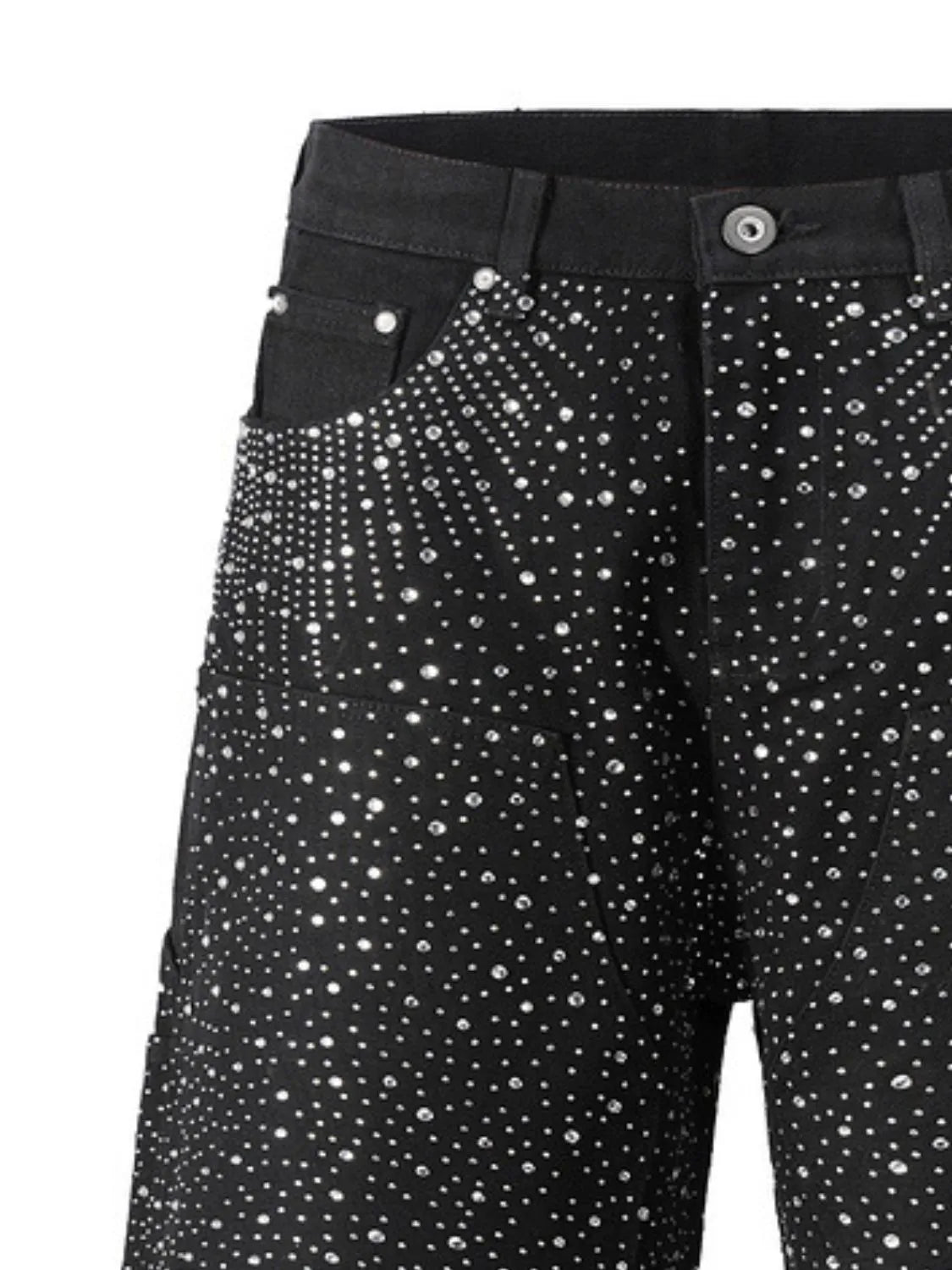 Men's Rhinestone Shorts with Pockets - URBANPICK FASHION