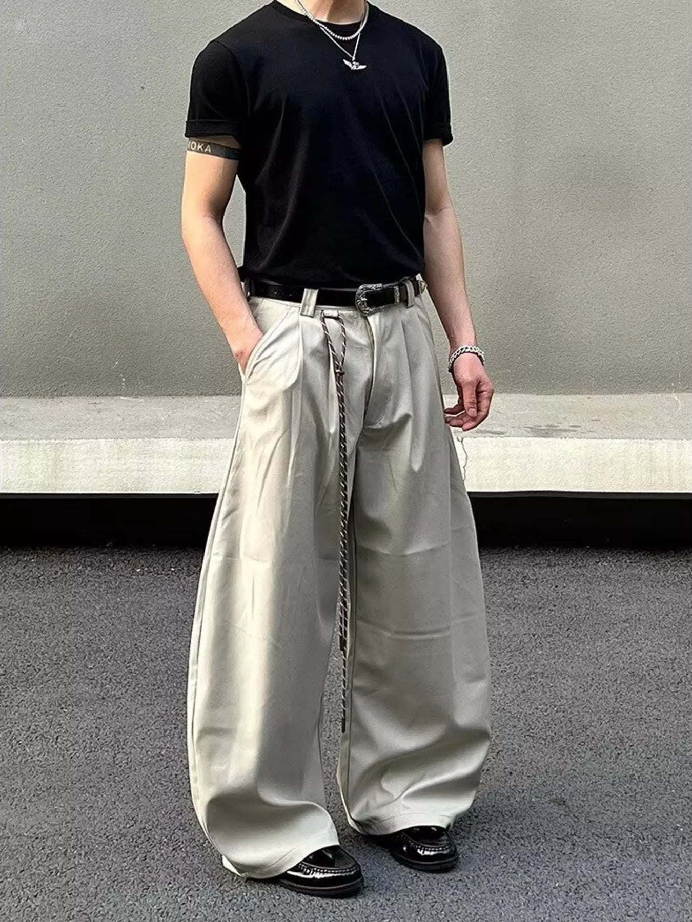 Men's Wide Leg Pants - URBANPICK FASHION