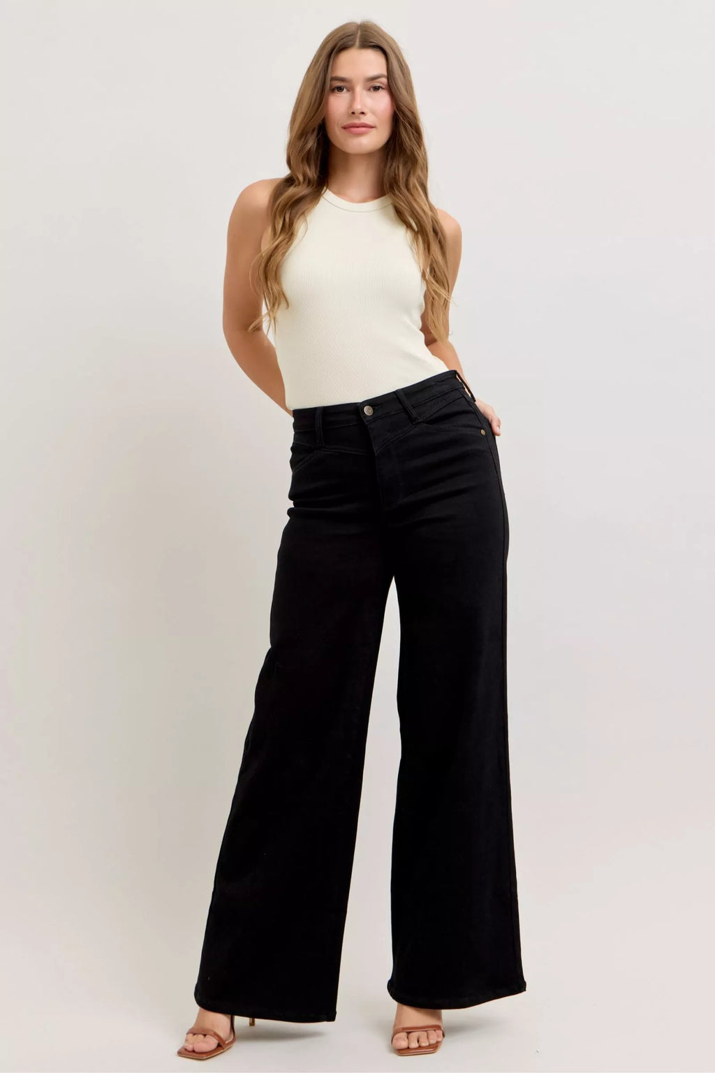 Judy Blue High-Waisted Wide Leg Jeans - URBANPICK FASHION