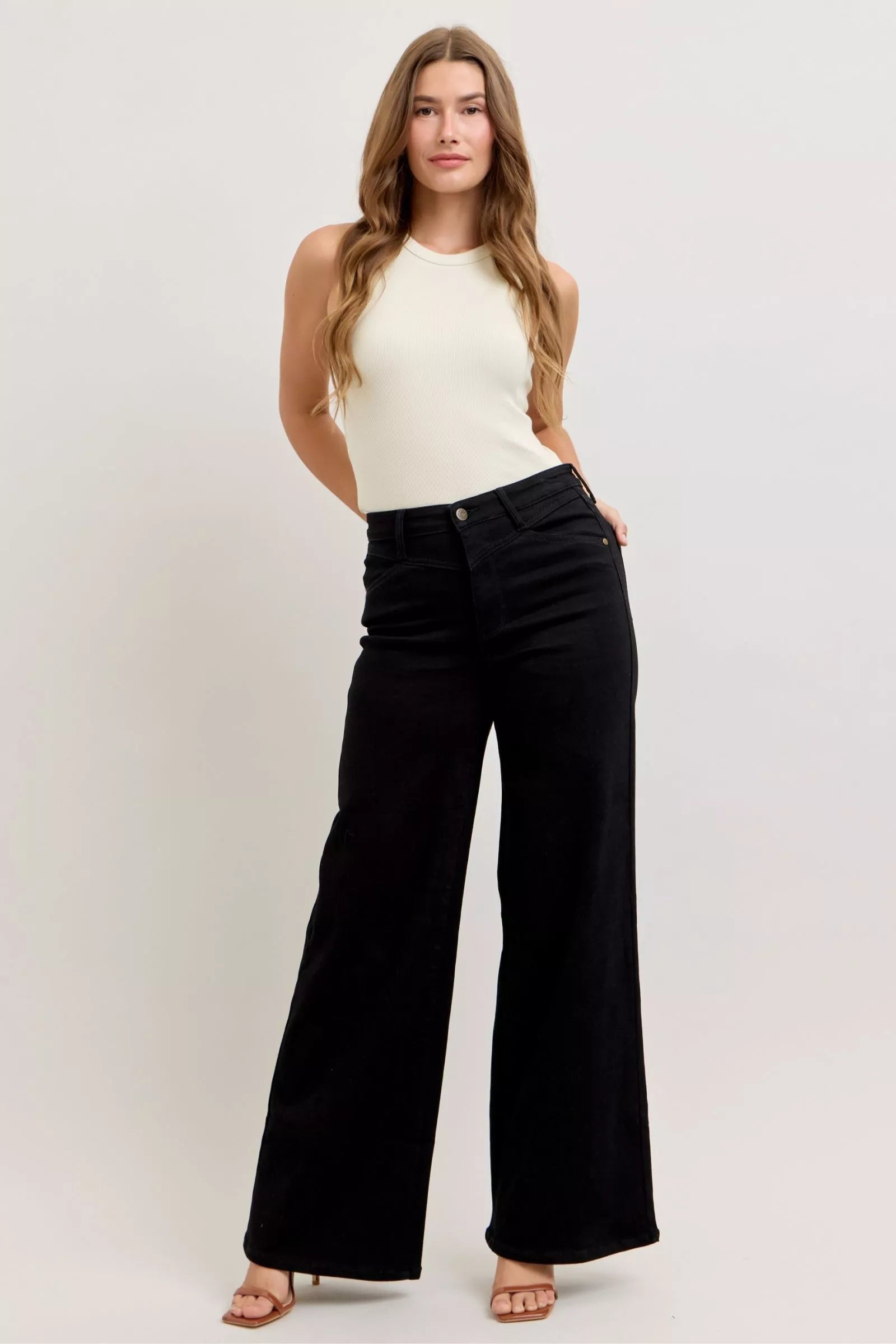 Judy Blue High-Waisted Wide Leg Jeans - URBANPICK FASHION