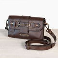 Dalton - Horse Bit Crossbody Luxury Leather Handbag in Deep Brown - URBANPICK FASHION