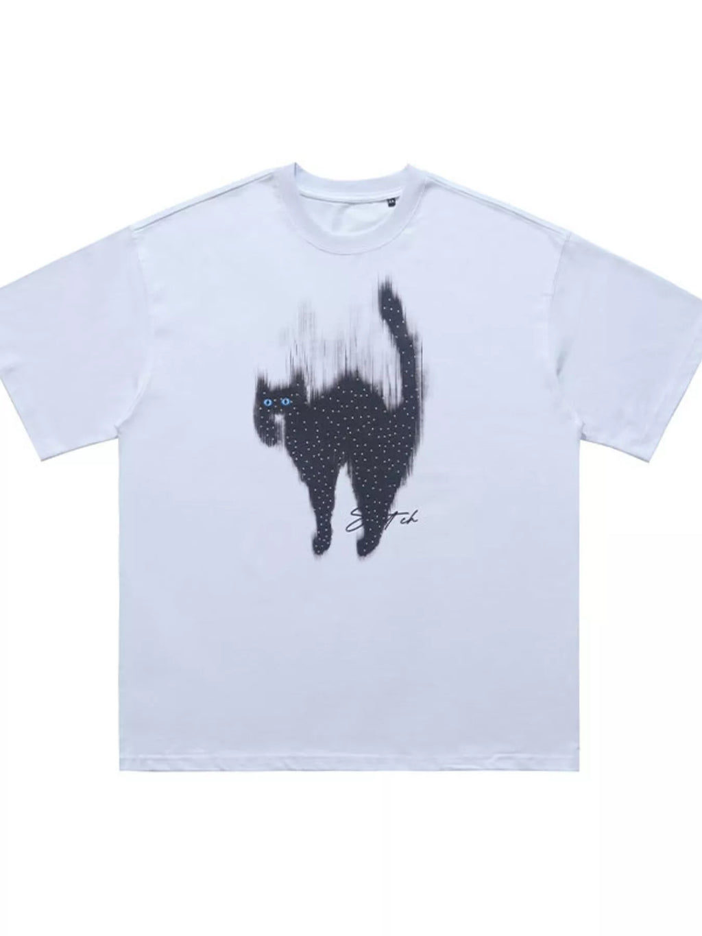 Men's Cat Graphic Short Sleeve T-Shirt - URBANPICK FASHION