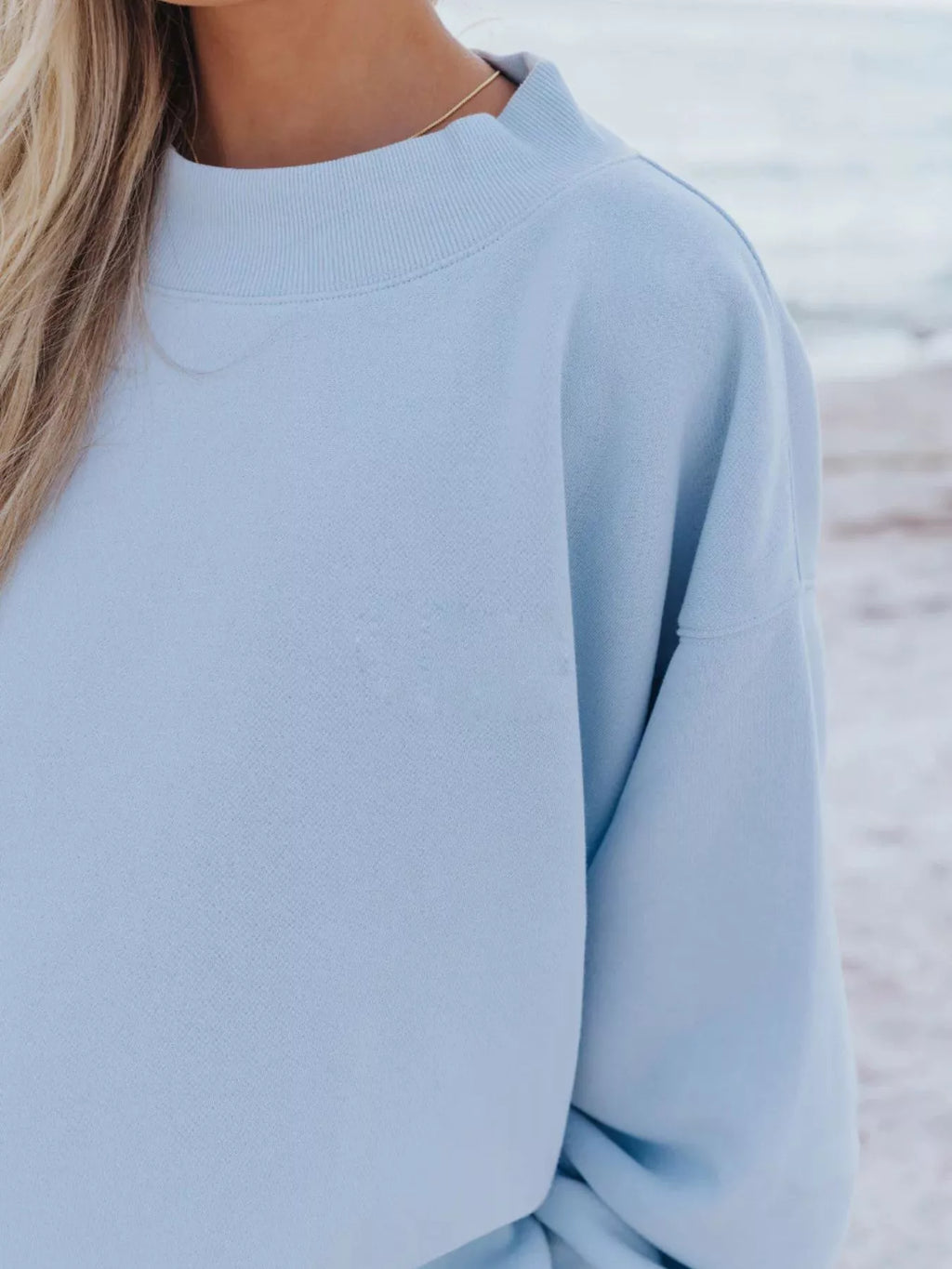 Relaxed Fit Round Neck Sweatshirt and Shorts Set - URBANPICK FASHION