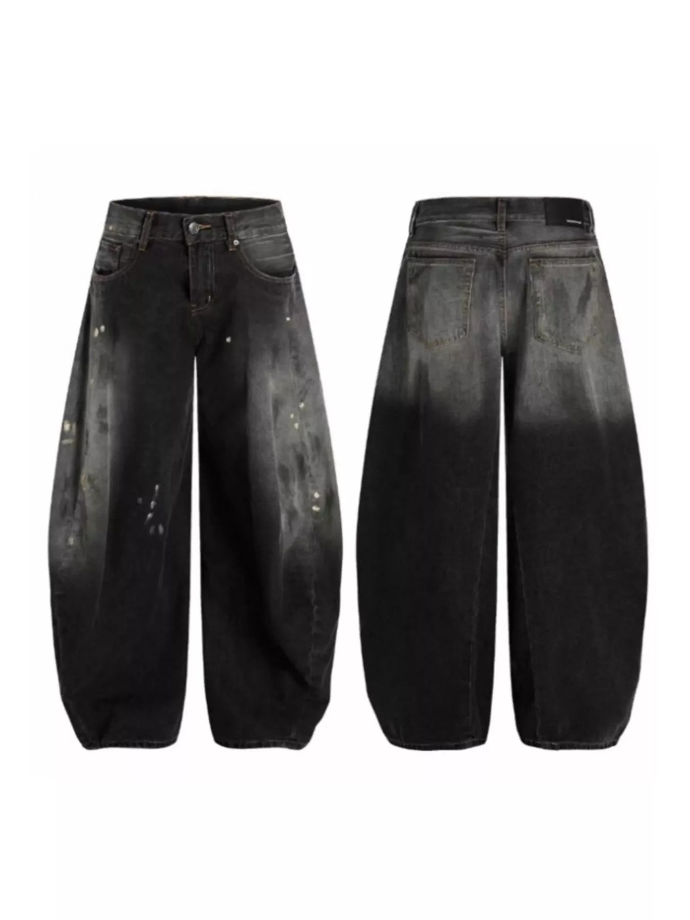 Men's Full Size Wide Leg Distressed Jeans Plus Size - URBANPICK FASHION