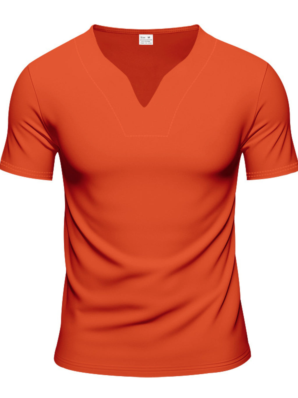 Men's Full Size Casual V-Neck Short Sleeve T-Shirt Plus Size - URBANPICK FASHION