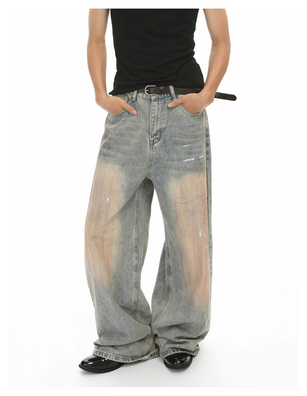 Men's Baggy Vintage Wash Jeans - URBANPICK FASHION