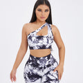 Seamless One-Shoulder Bra & Scrunch Leggings Set - High Waisted Yoga Pants - URBANPICK FASHION