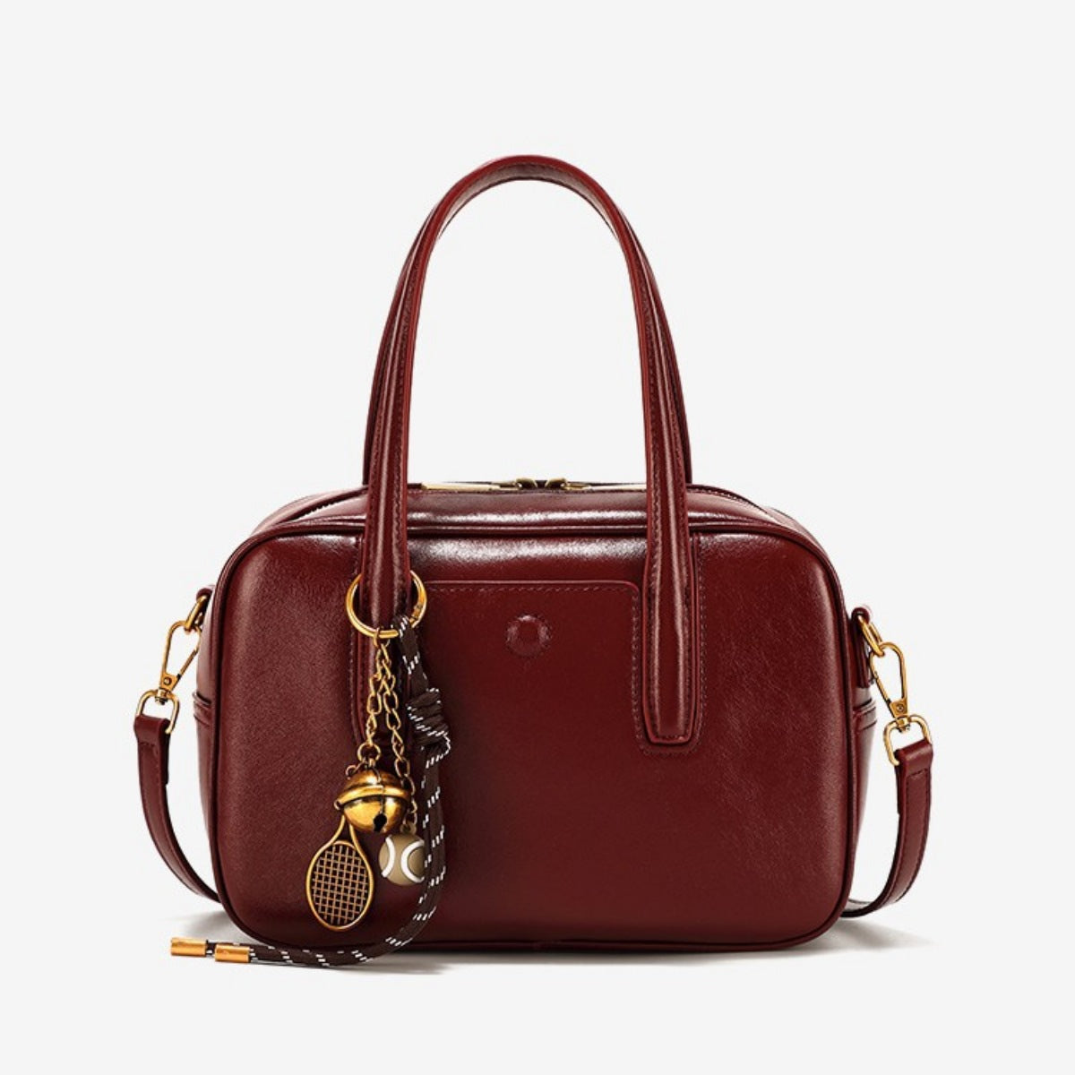 Leather Top Handle Handbag - URBANPICK FASHION
