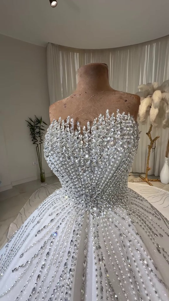 Celeste Crystal Ball Gown Bridal Dress GD106 - URBANPICK FASHION