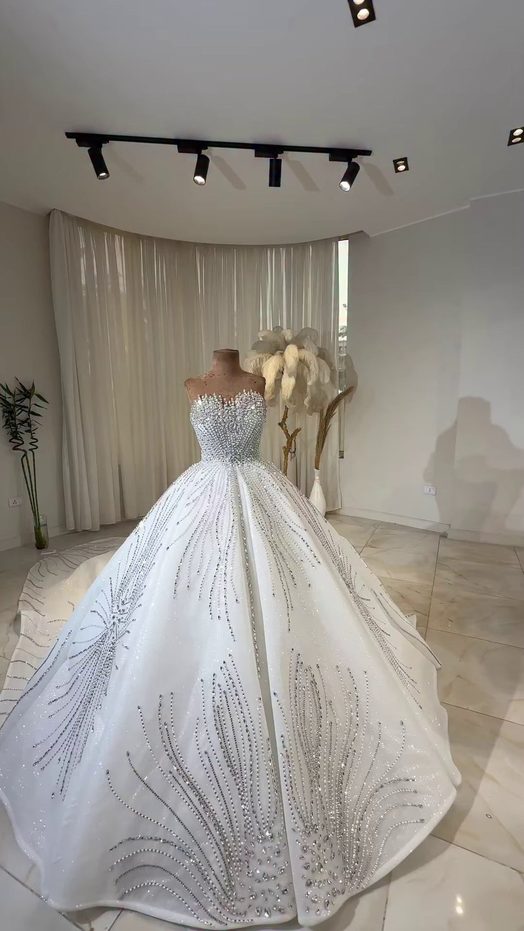 Celeste Crystal Ball Gown Bridal Dress GD106 - URBANPICK FASHION