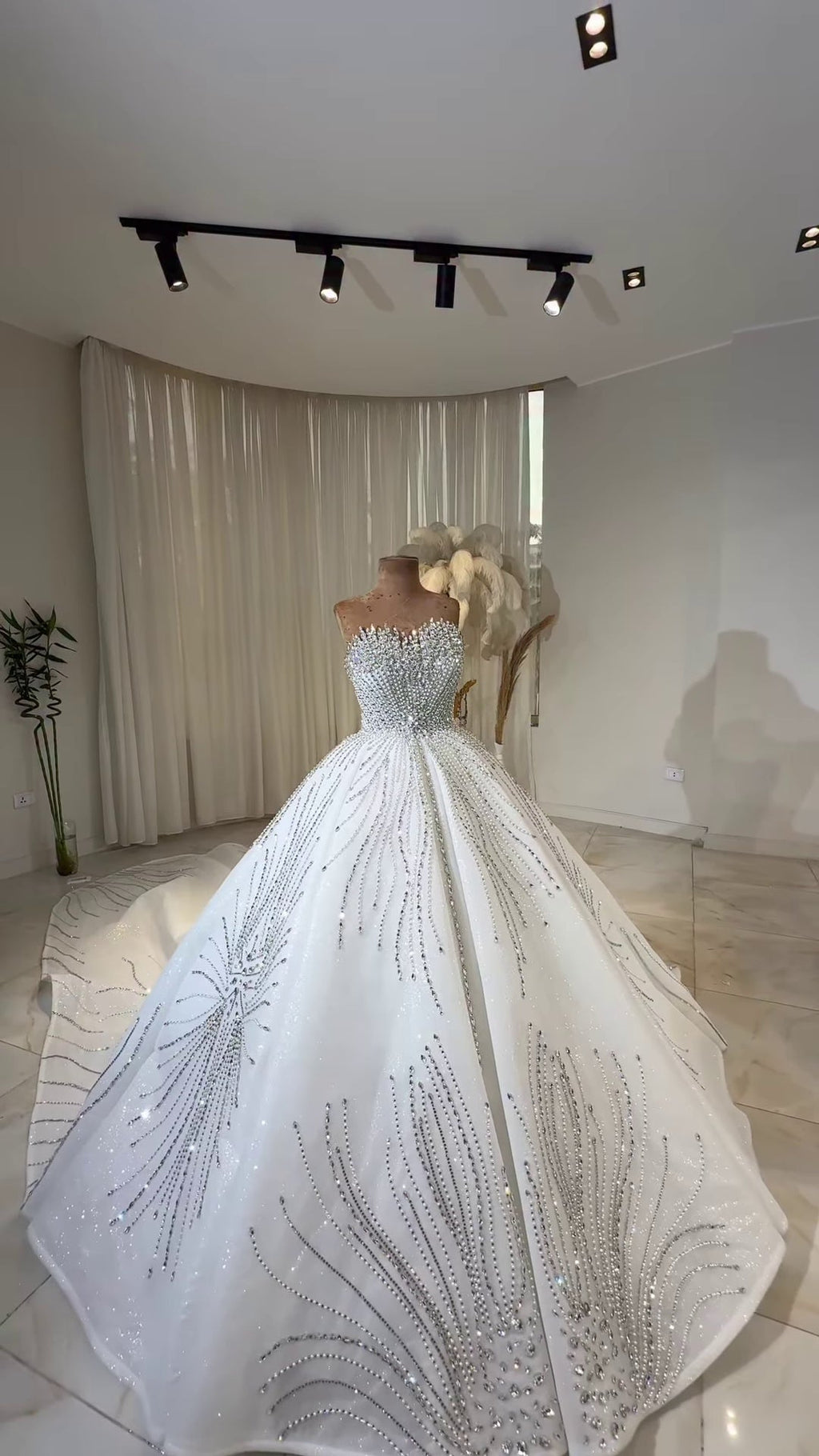 Celeste Crystal Ball Gown Bridal Dress GD106 - URBANPICK FASHION