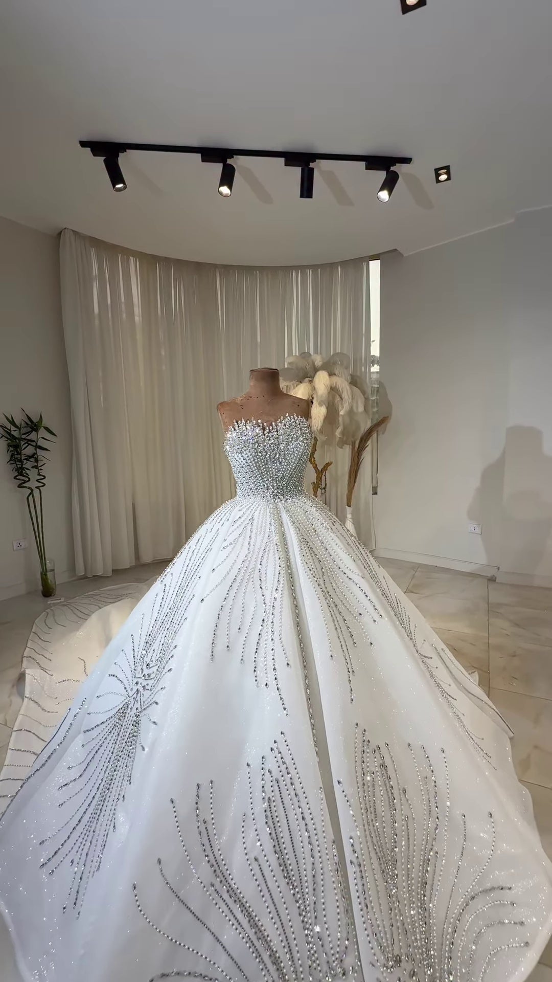 Celeste Crystal Ball Gown Bridal Dress GD106 - URBANPICK FASHION