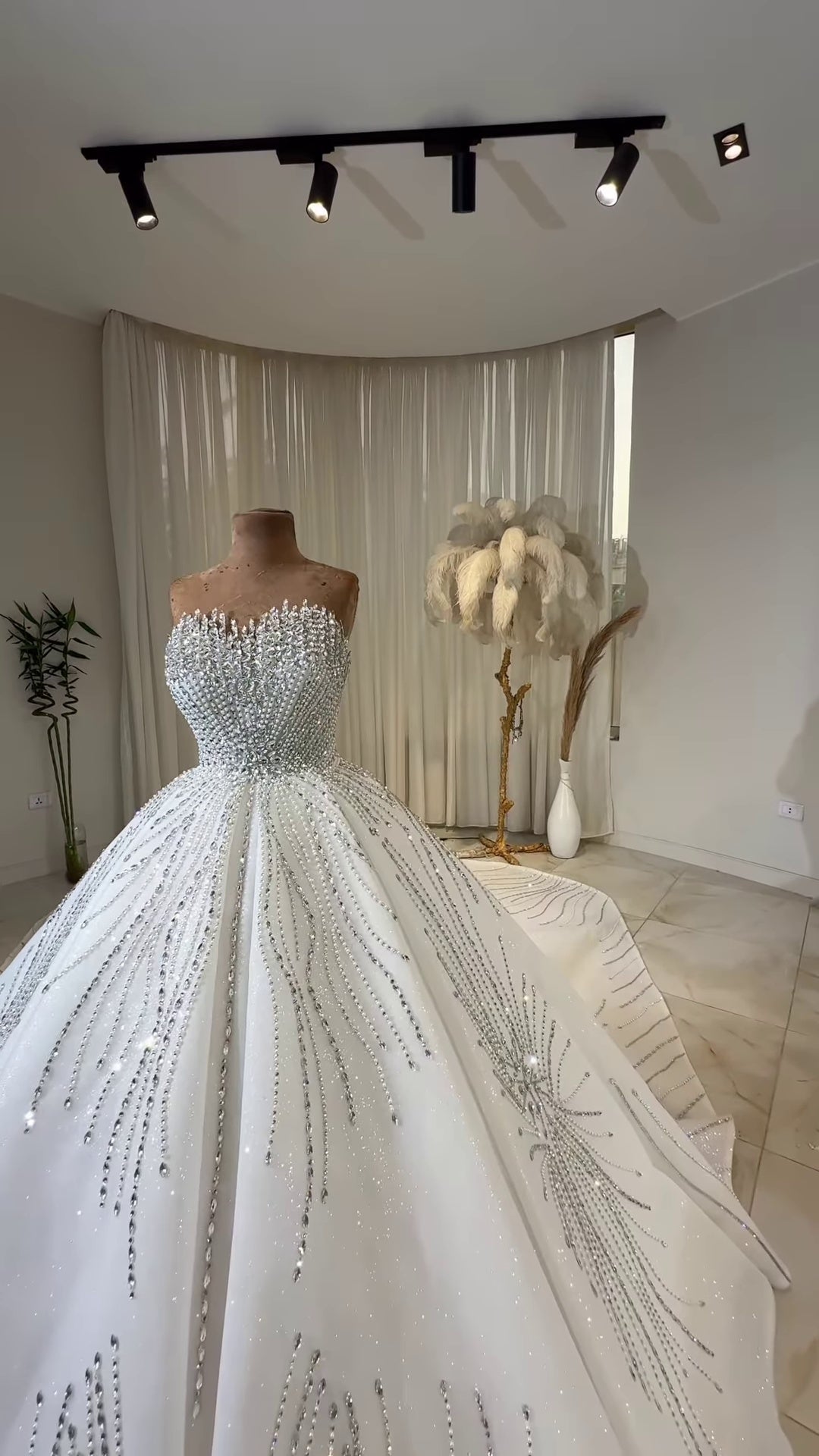 Celeste Crystal Ball Gown Bridal Dress GD106 - URBANPICK FASHION