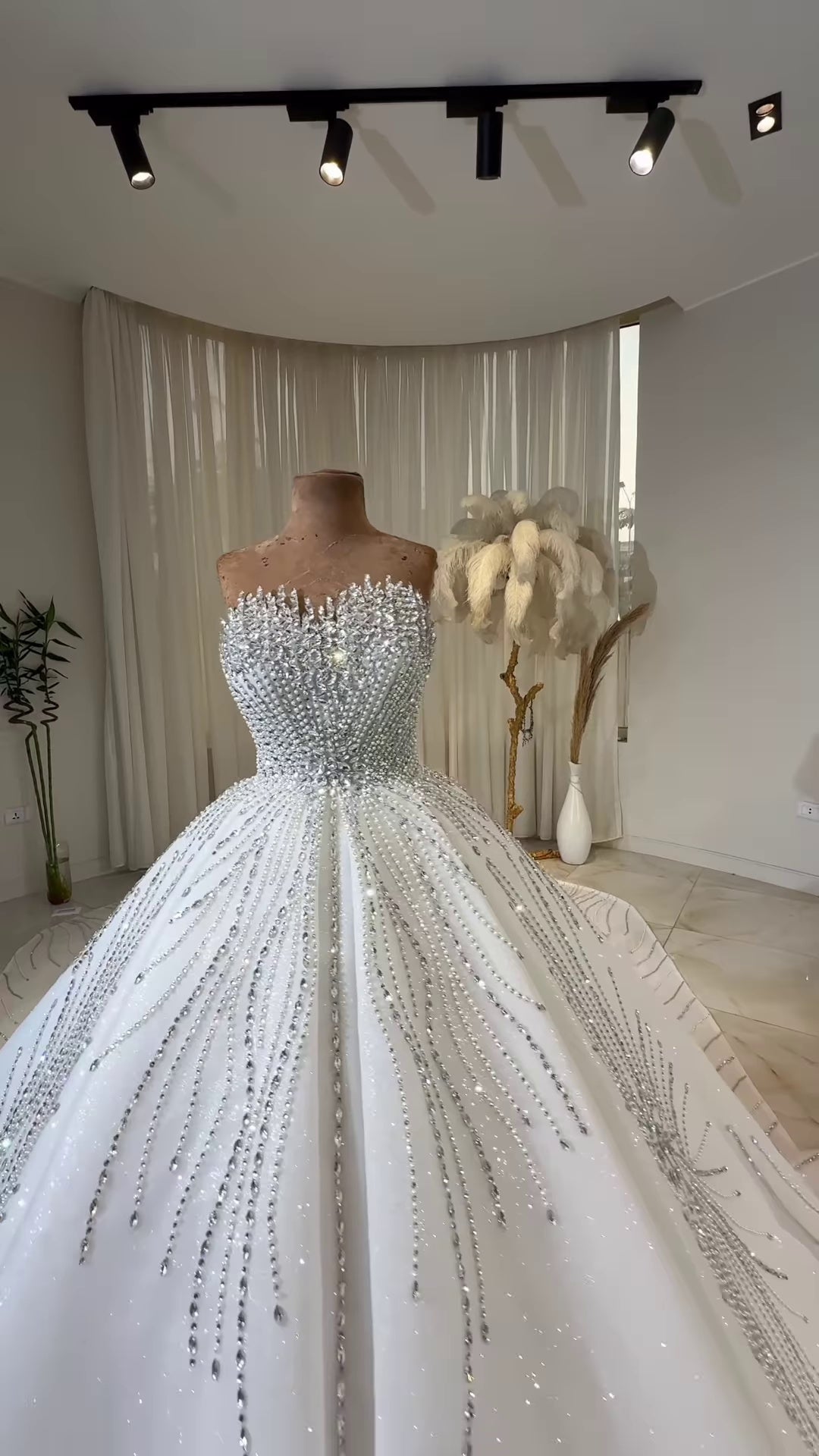 Celeste Crystal Ball Gown Bridal Dress GD106 - URBANPICK FASHION