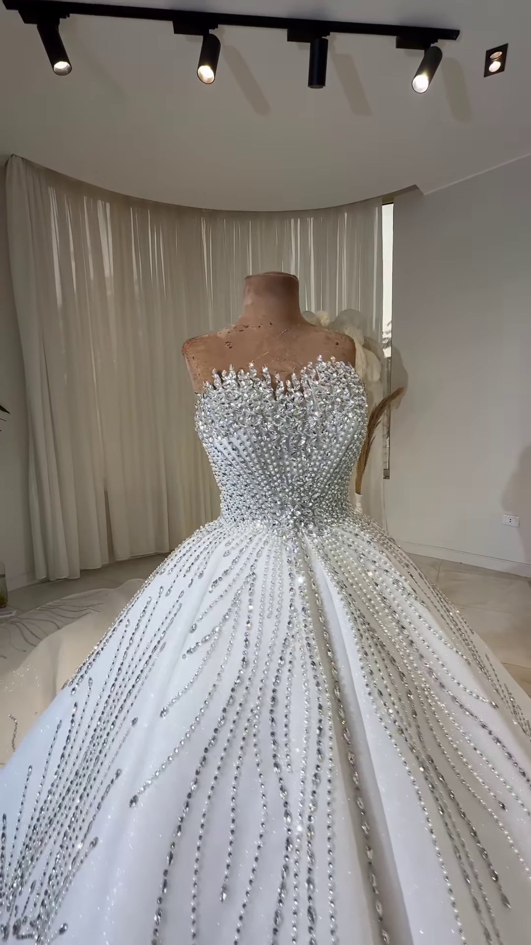 Celeste Crystal Ball Gown Bridal Dress GD106 - URBANPICK FASHION