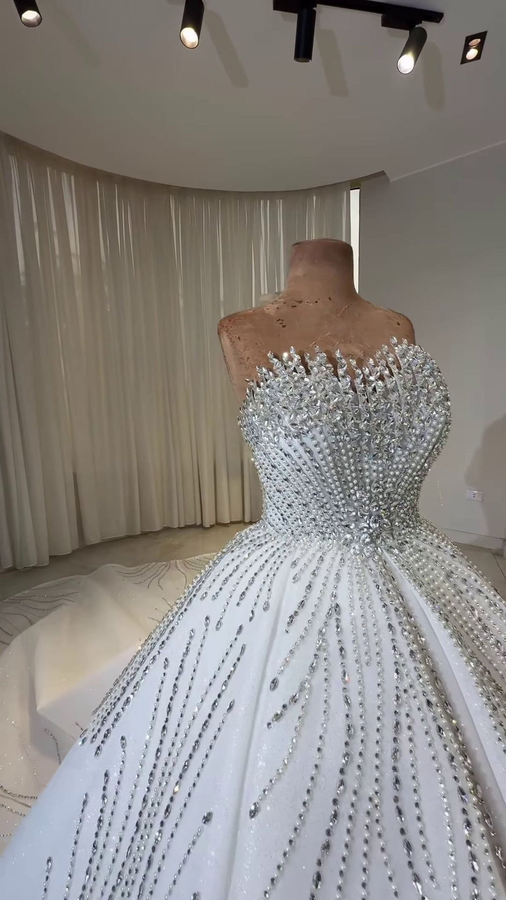 Celeste Crystal Ball Gown Bridal Dress GD106 - URBANPICK FASHION