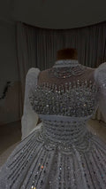 Luxury Crystal Embellished Off-Shoulder Princess Dress GD102 - URBANPICK FASHION