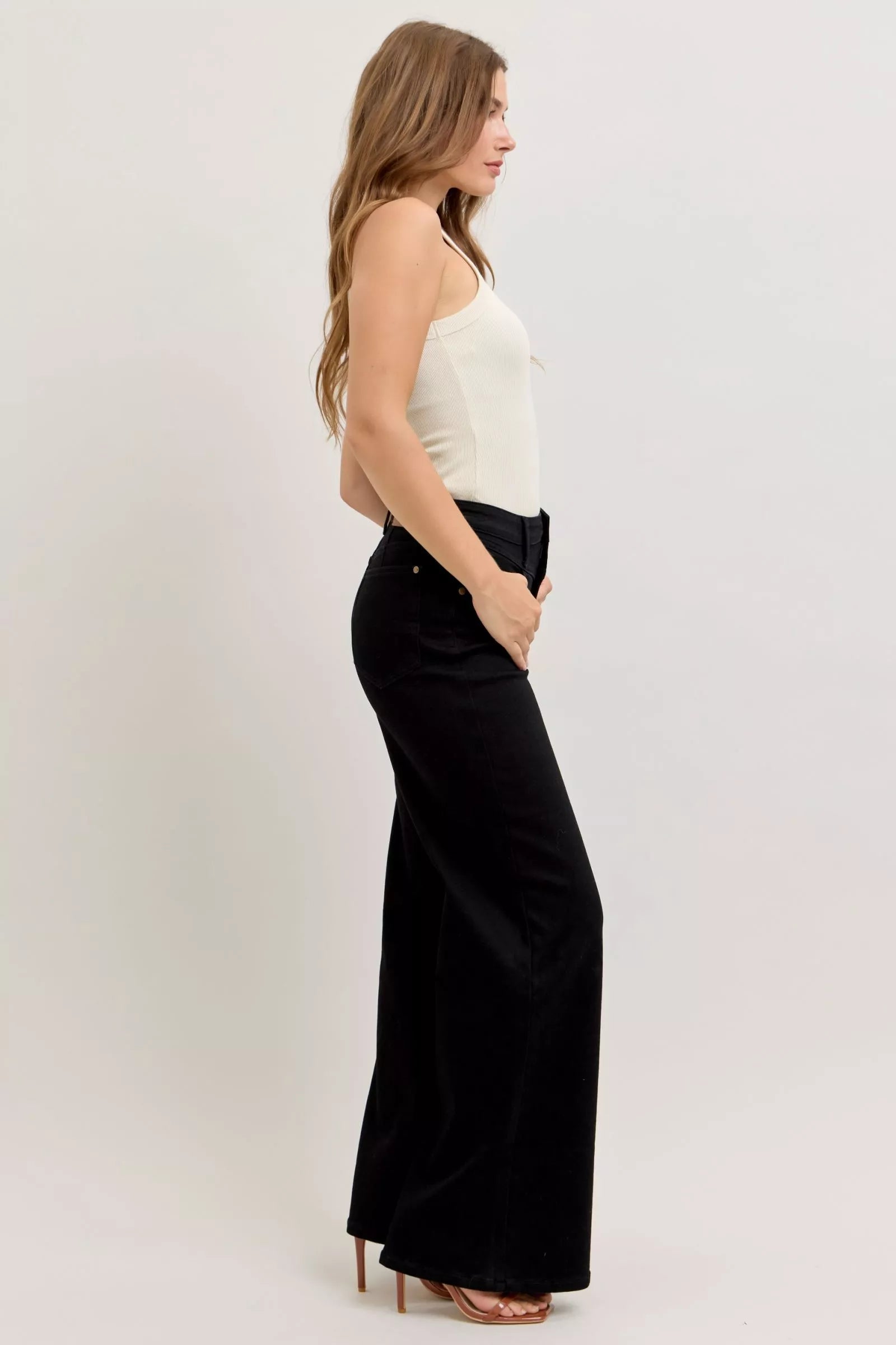 Judy Blue High-Waisted Wide Leg Jeans - URBANPICK FASHION
