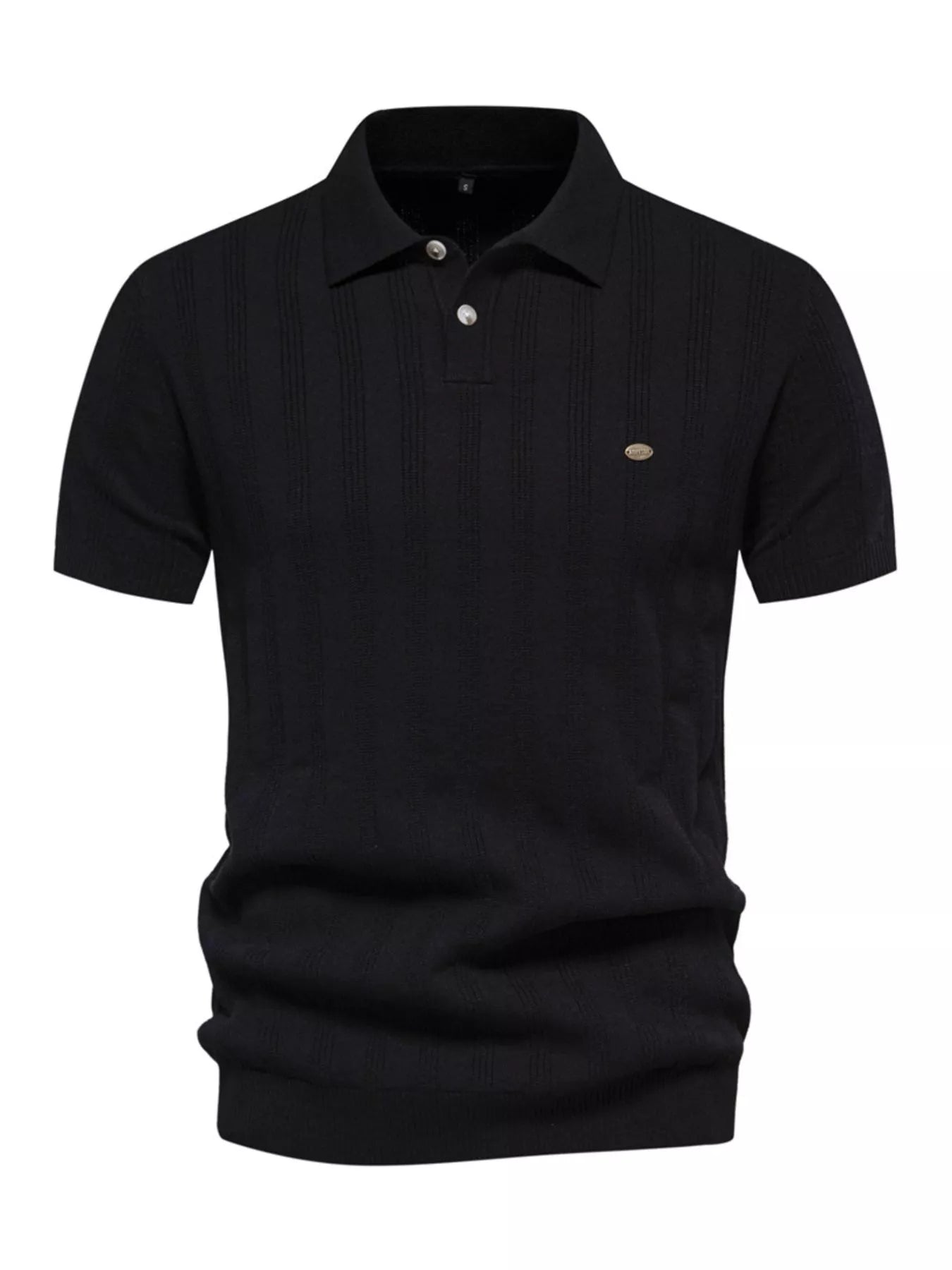 Men's Short Sleeve Knit Polo - URBANPICK FASHION
