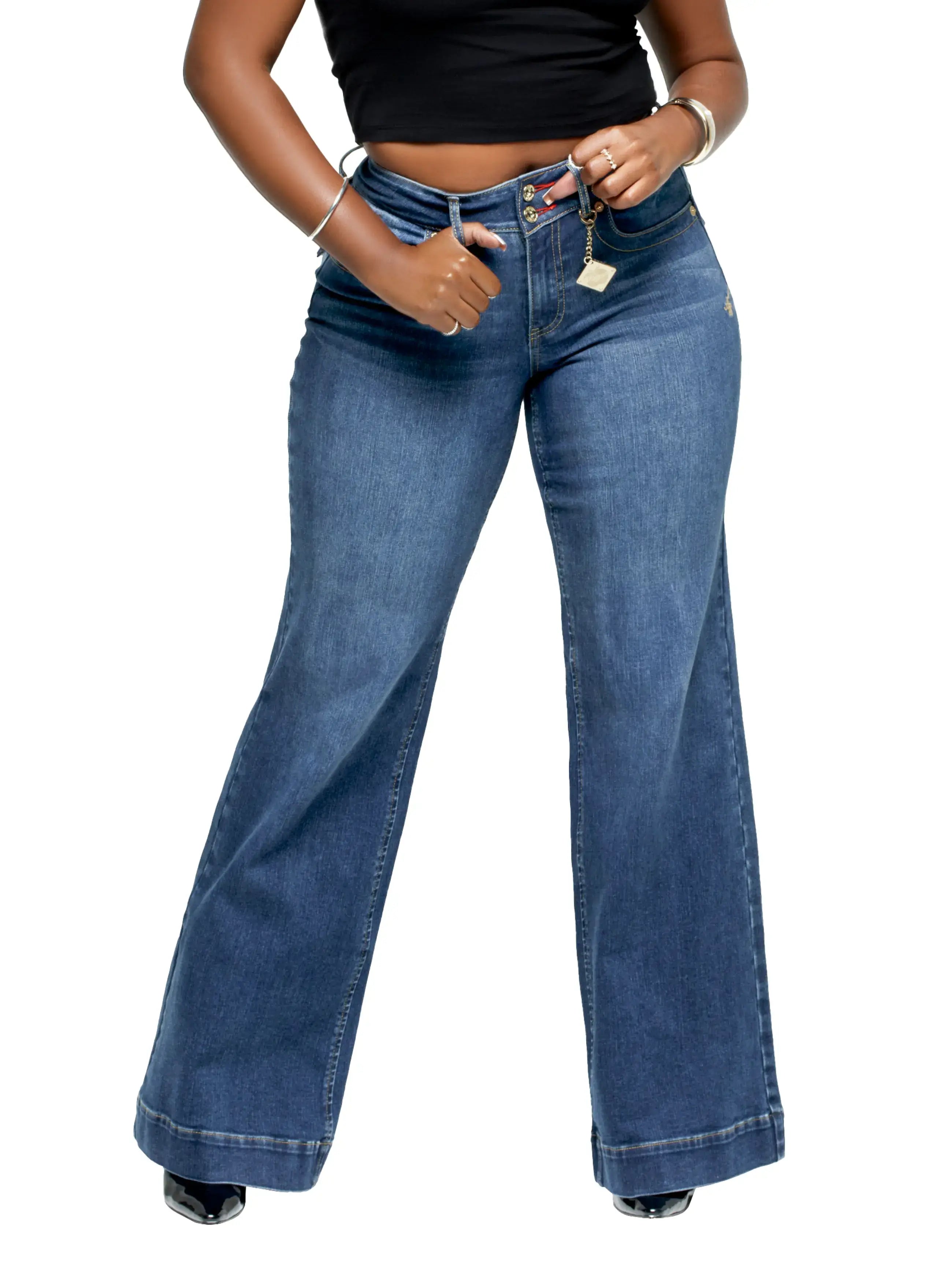 Forbidden Fit Wide Leg Jean - Savage Wash - URBANPICK FASHION