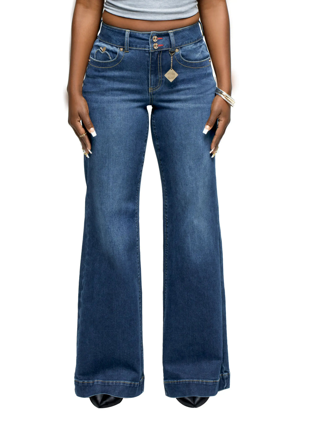 Forbidden Fit Wide Leg Jean - Savage Wash - URBANPICK FASHION