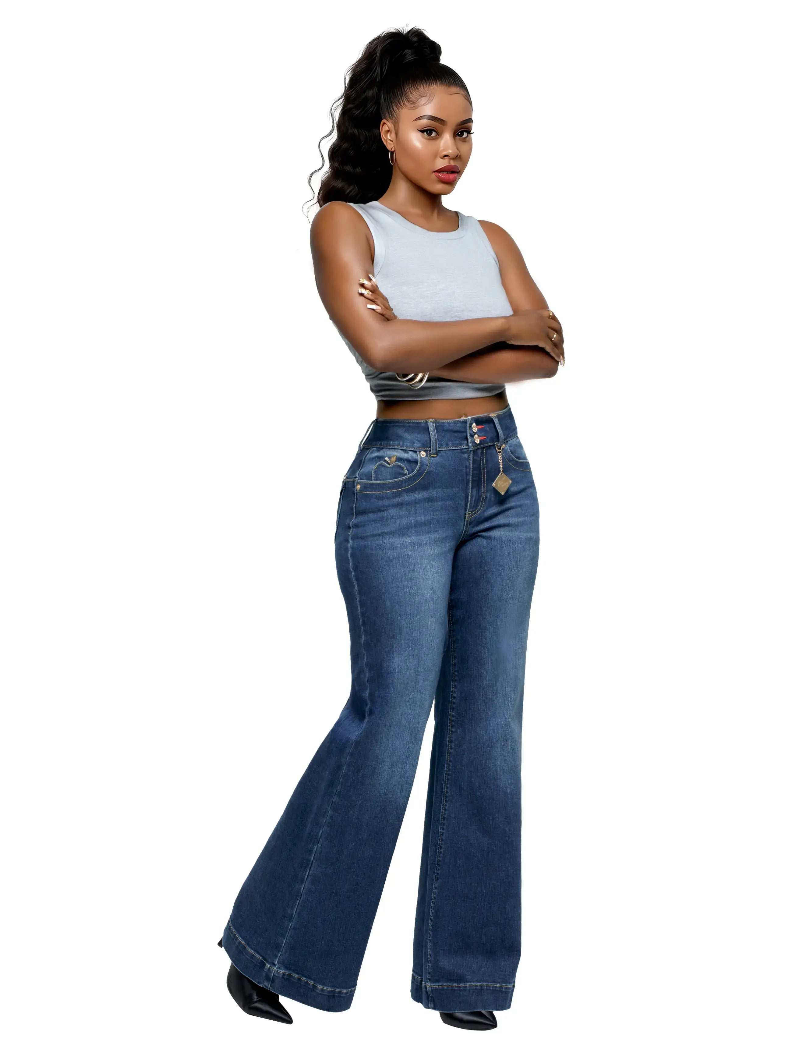 Forbidden Fit Wide Leg Jean - Savage Wash - URBANPICK FASHION